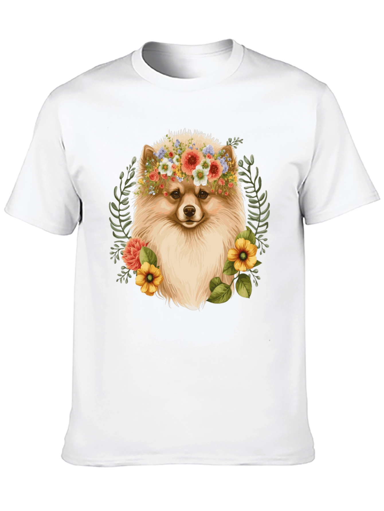 Dog Floral Crown T-Shirt