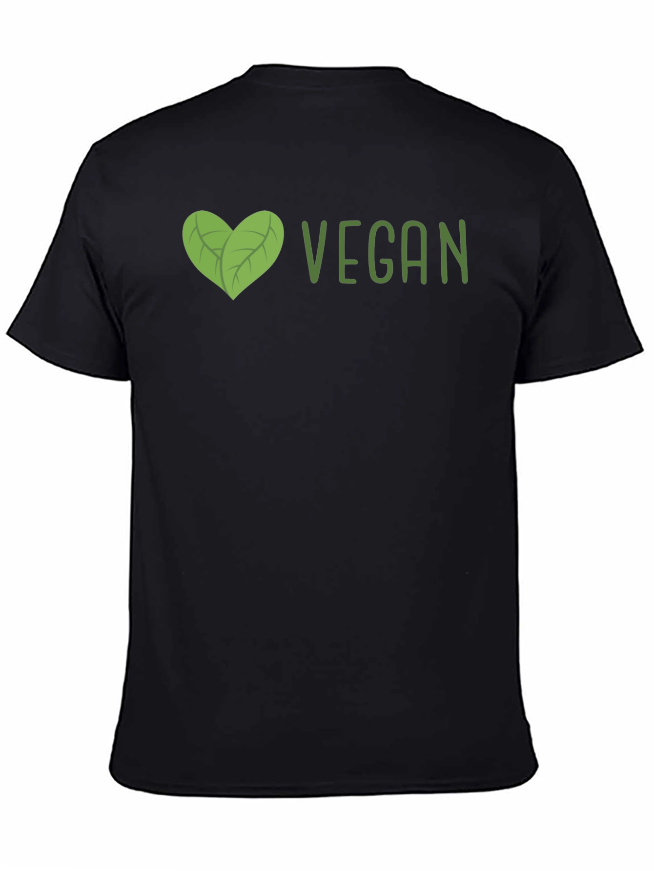 Vegan Heart Graphic T-Shirt - Unisex Black Tee