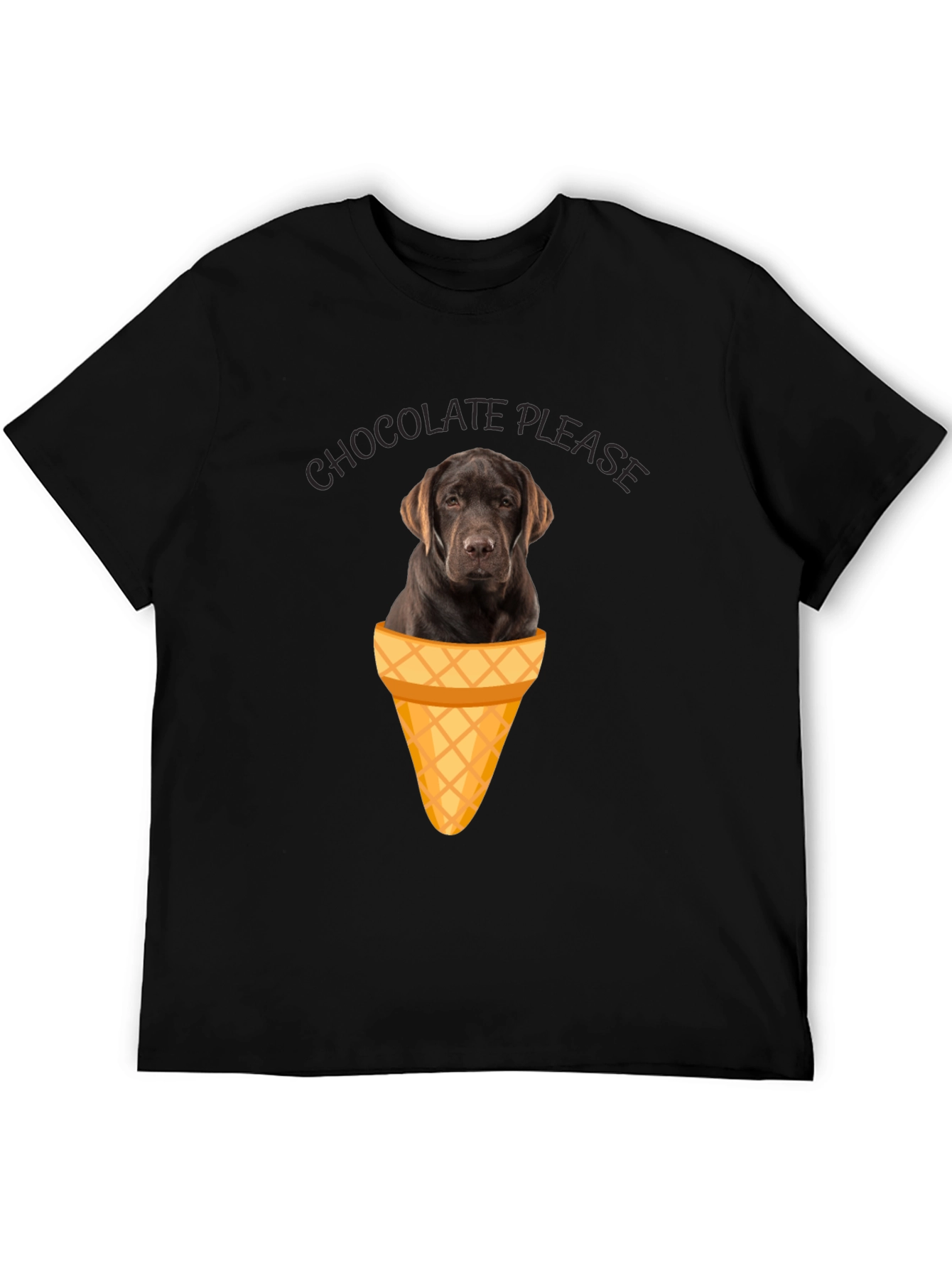 Chocolate Labrador Ice Cream T-Shirt