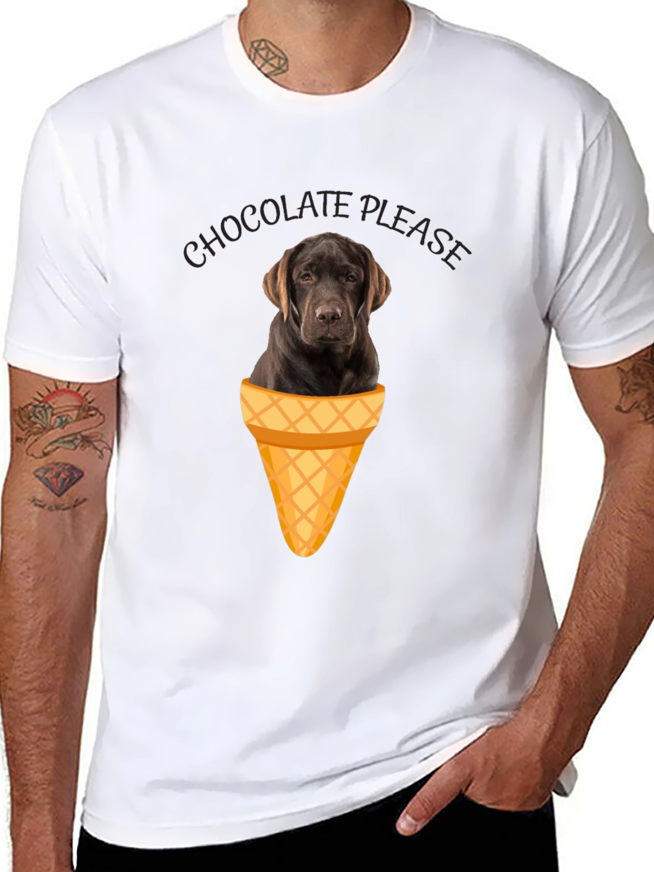 Chocolate Labrador Ice Cream T-Shirt