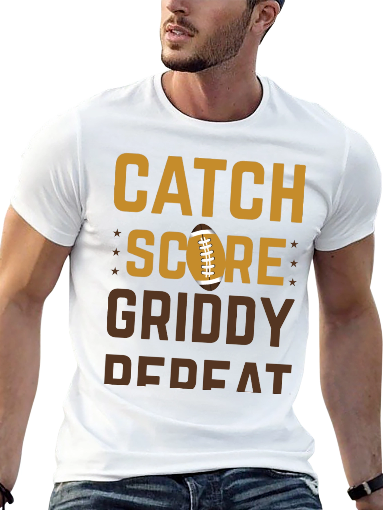 Catch Score Football Graphic T-Shirt