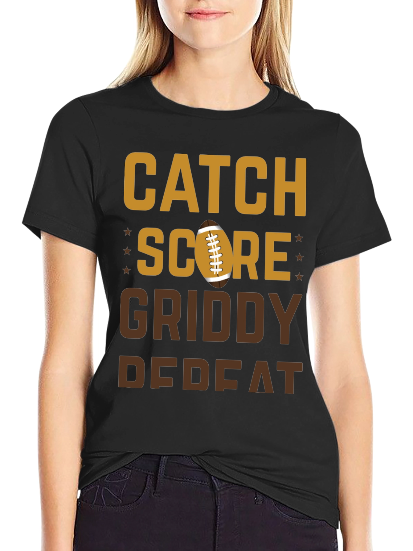 Catch Score Football Graphic T-Shirt