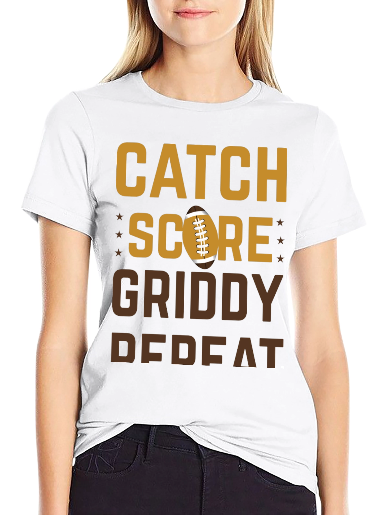 Catch Score Football Graphic T-Shirt