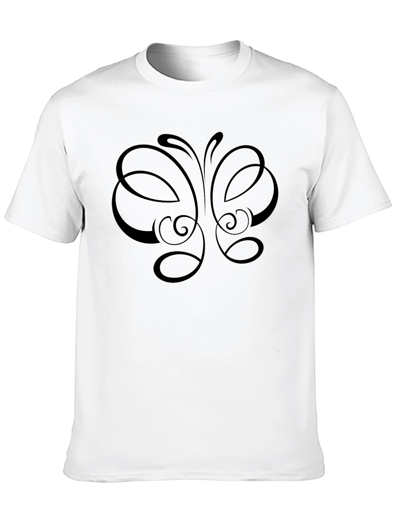 Stylish Black Butterfly Graphic T-Shirt