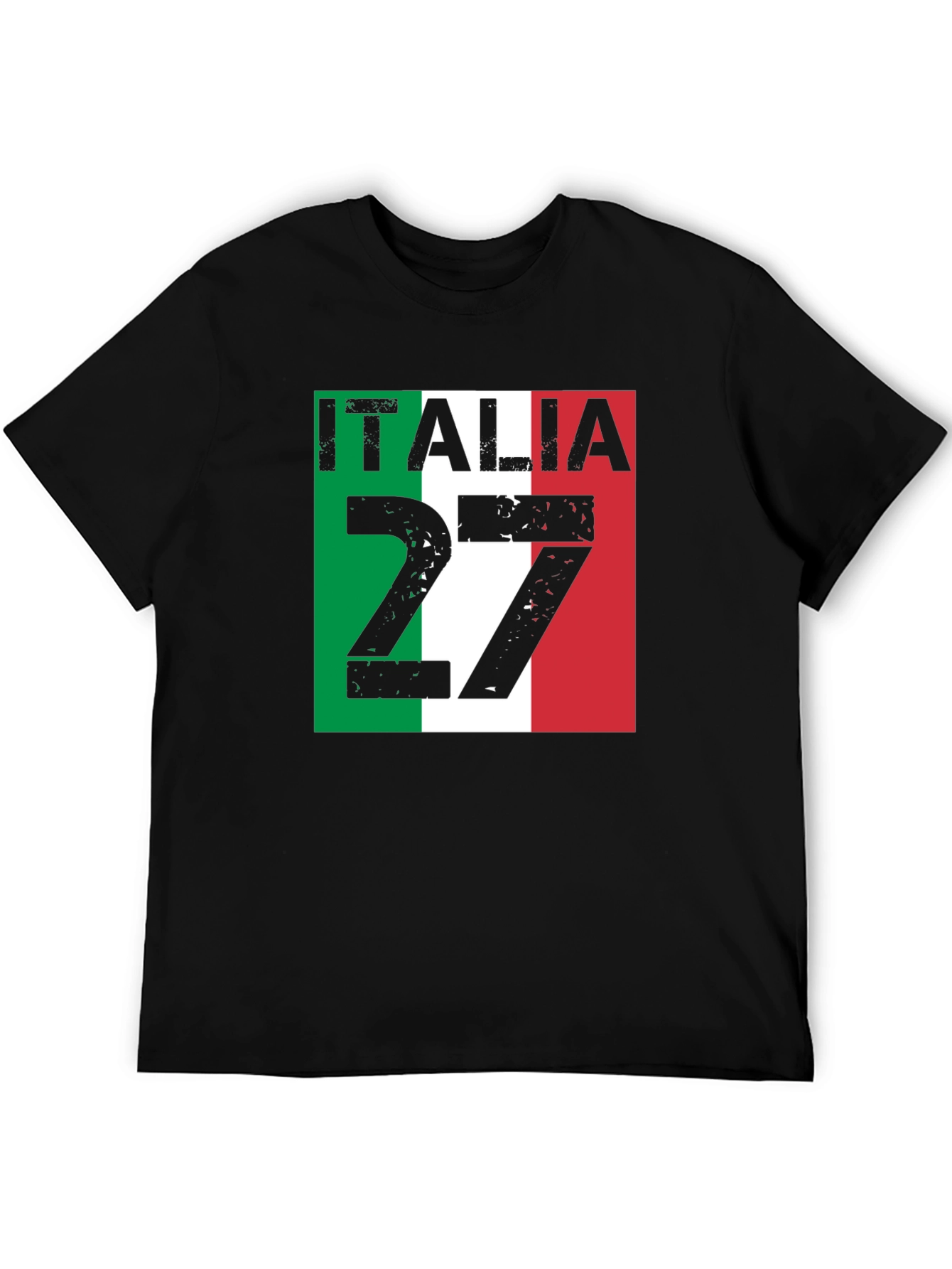 Italia 27 Black T-Shirt Italian Pride