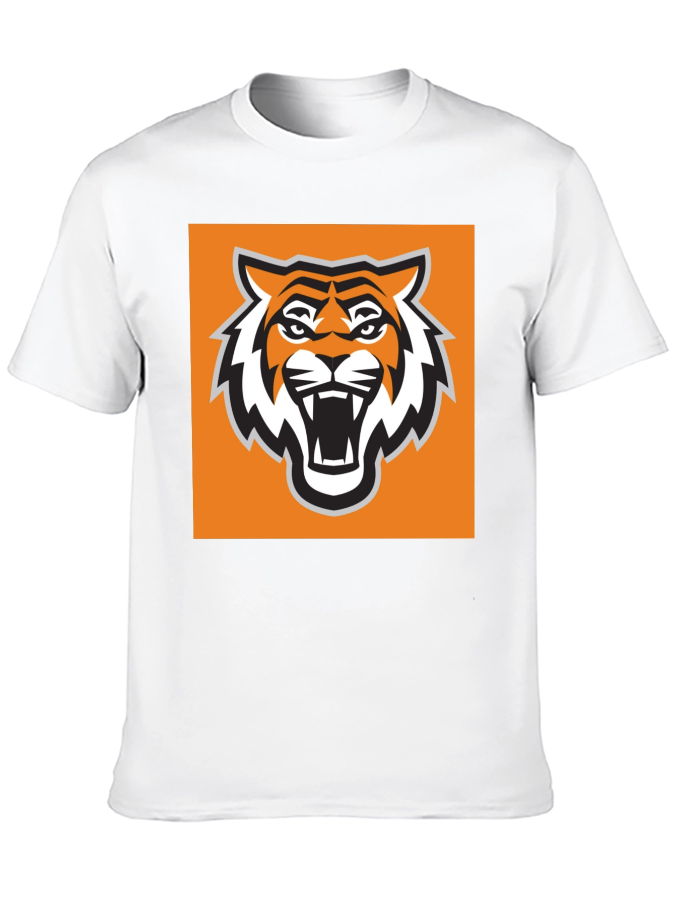 Tiger Mascot Graphic Tee - Bold Black T-Shirt