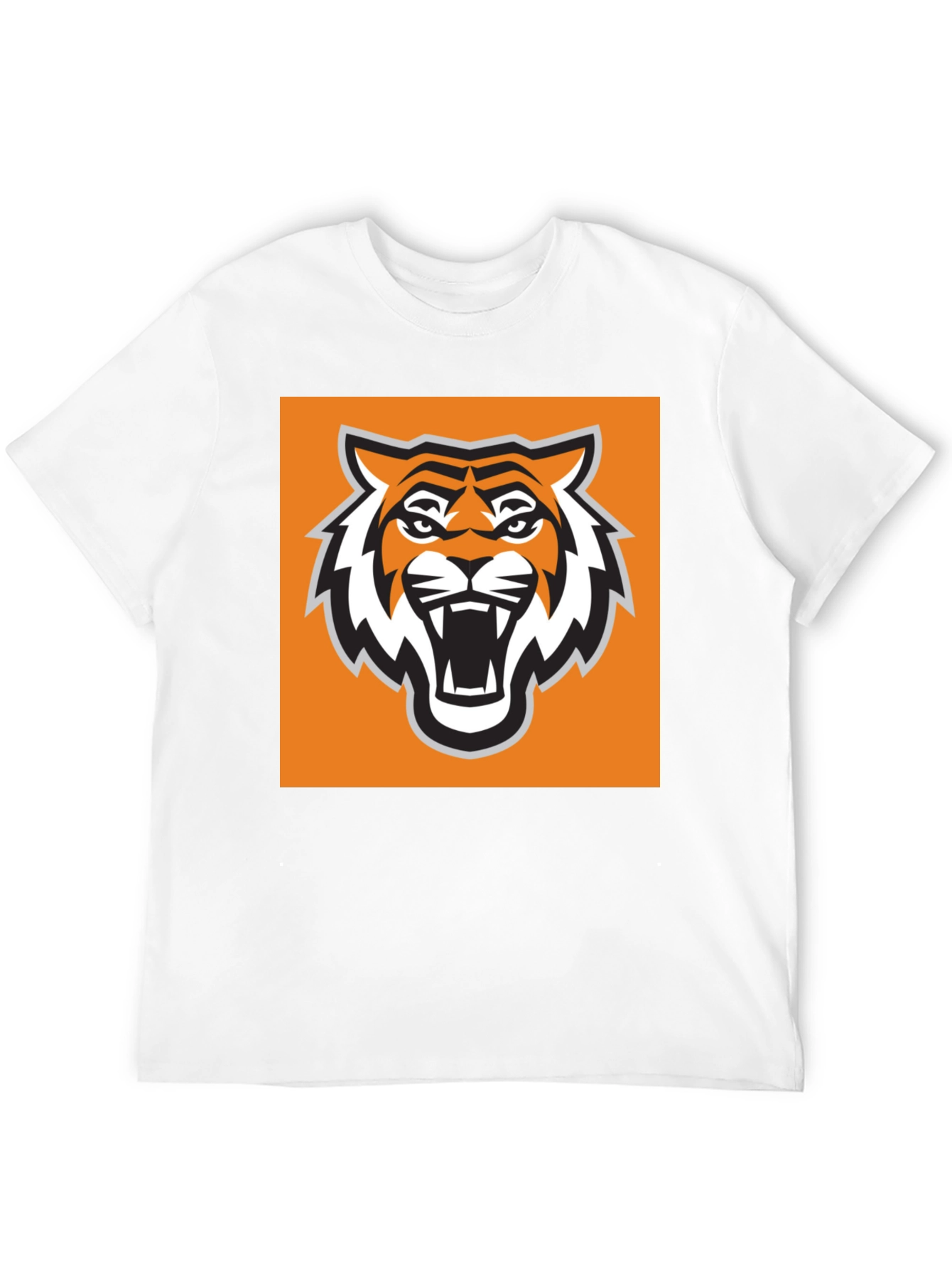 Tiger Mascot Graphic Tee - Bold Black T-Shirt