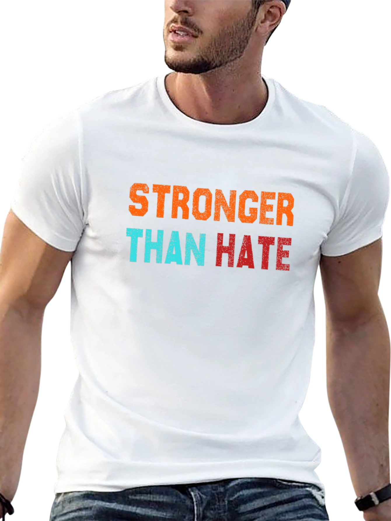 Stronger Than Hate Graphic Tee - Black