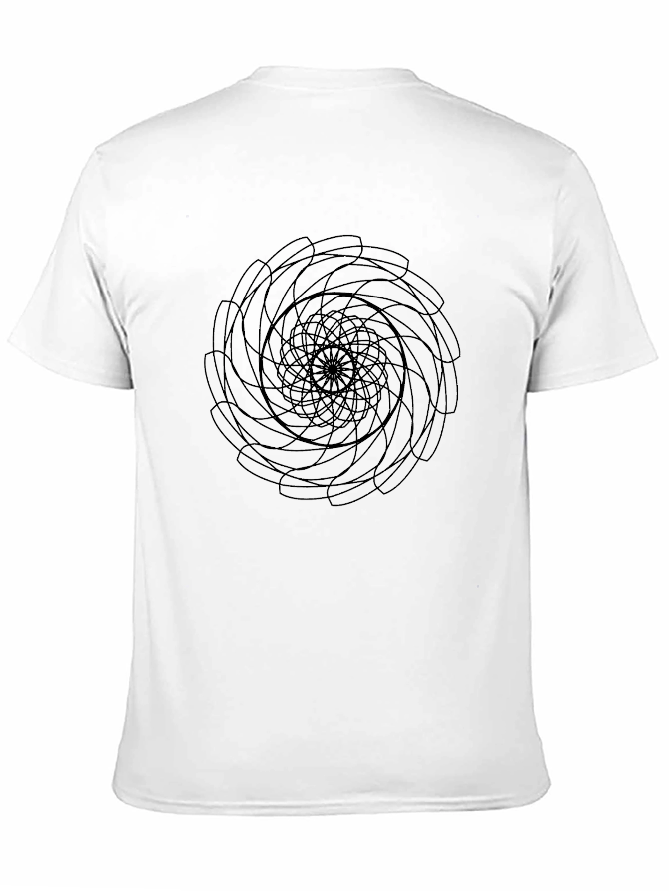 Spiral Graphic Print Mens Black T-Shirt