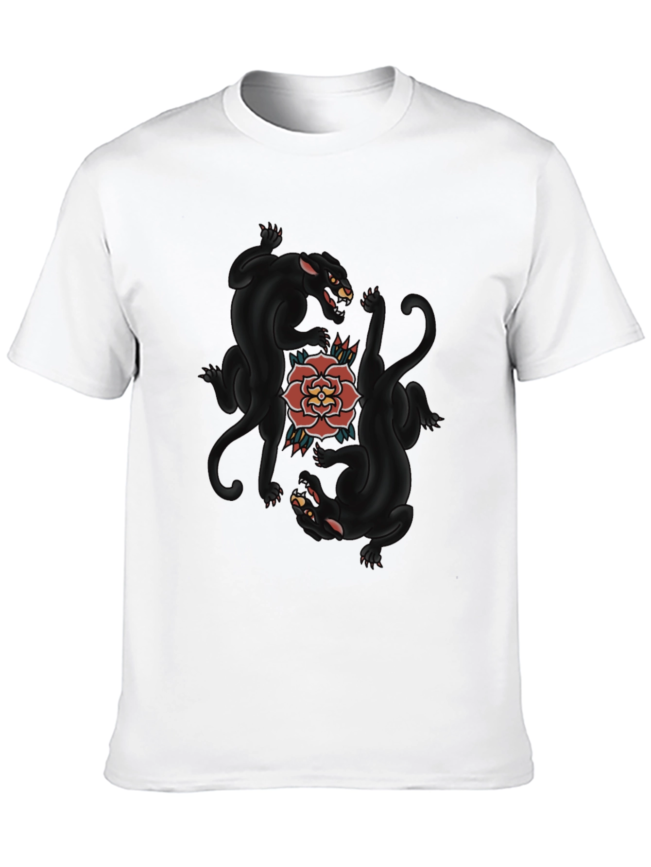 Black Panther & Rose Graphic Tee