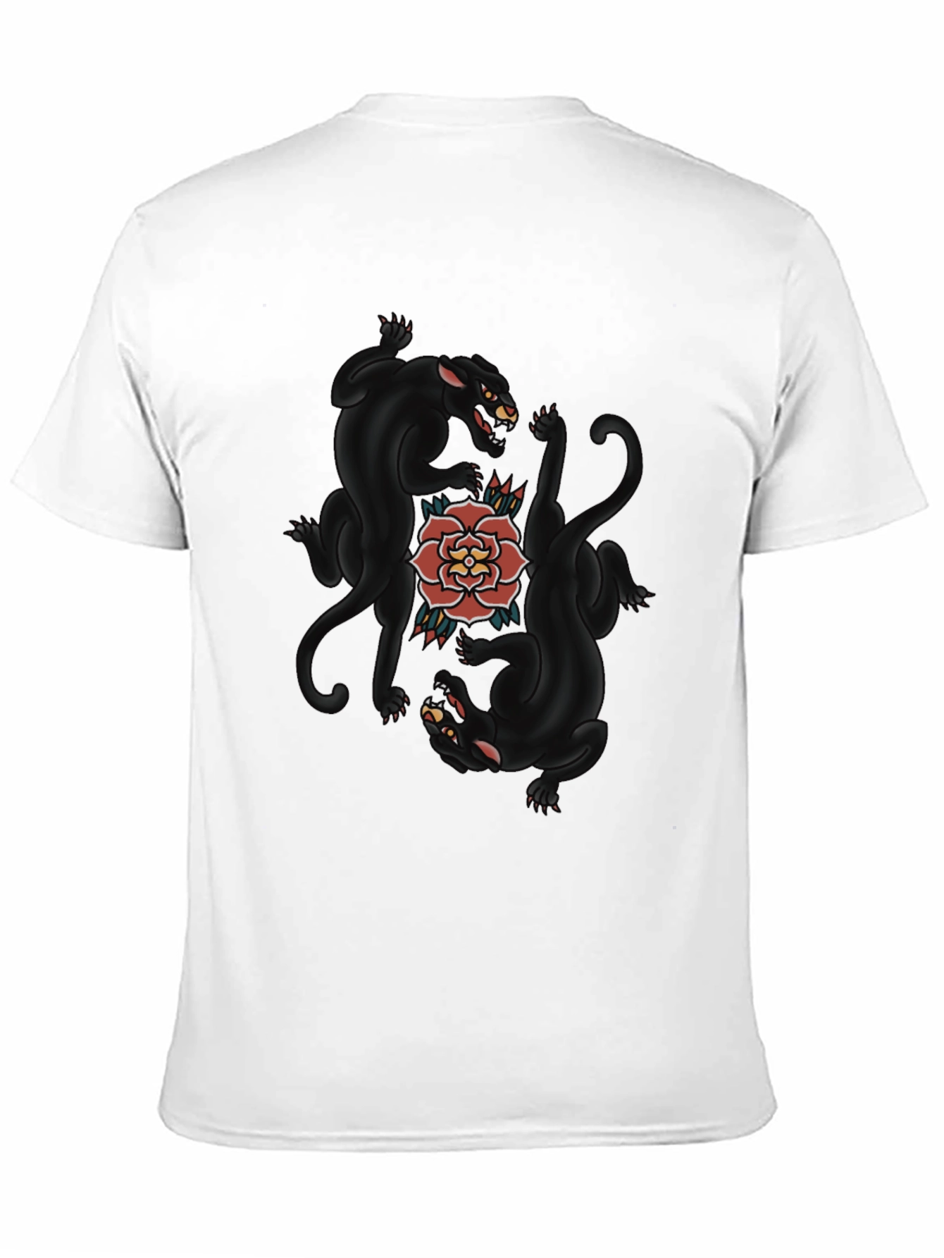 Black Panther & Rose Graphic Tee