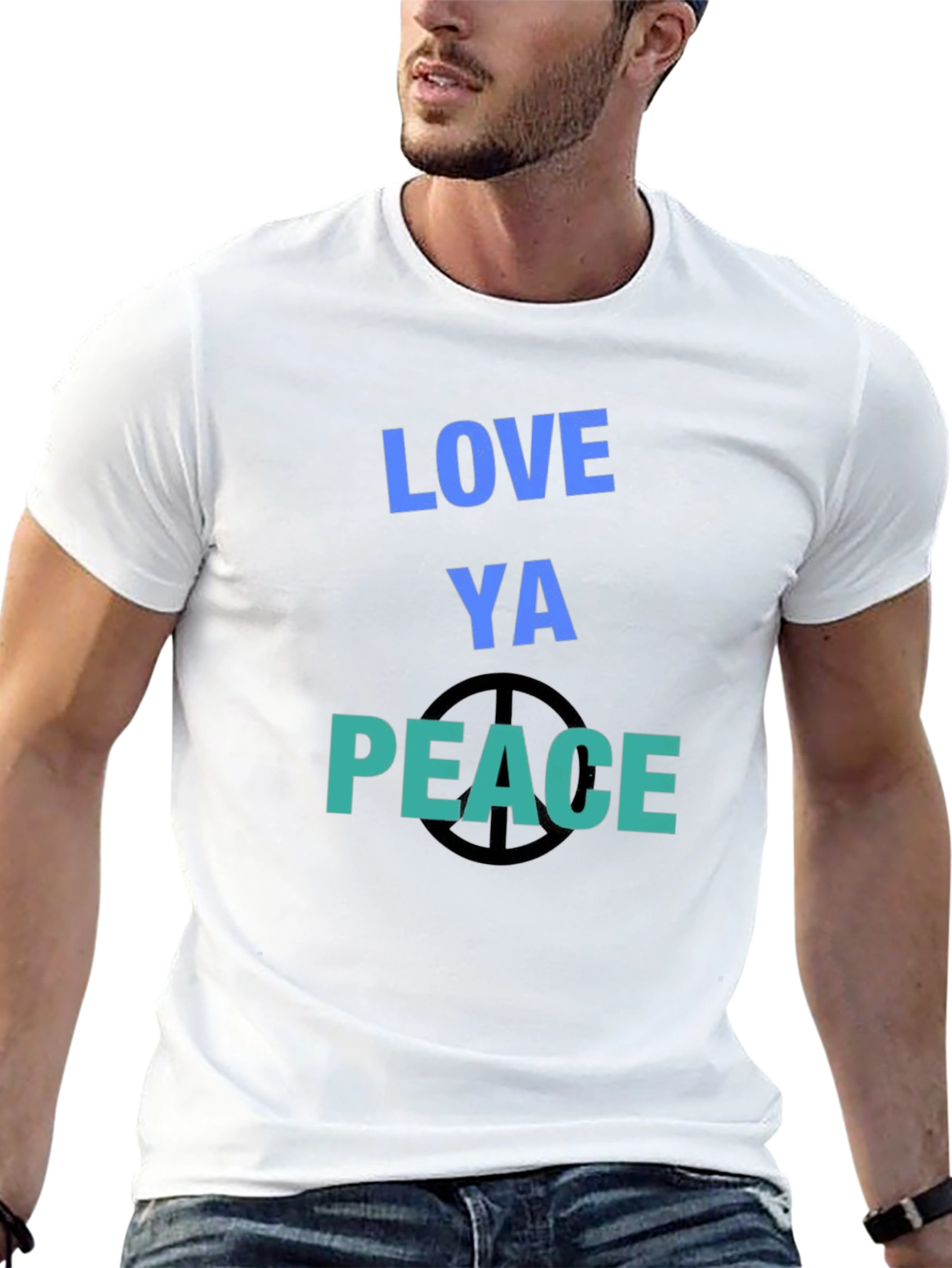 Love Ya Peace T-Shirt - Casual Graphic Tee