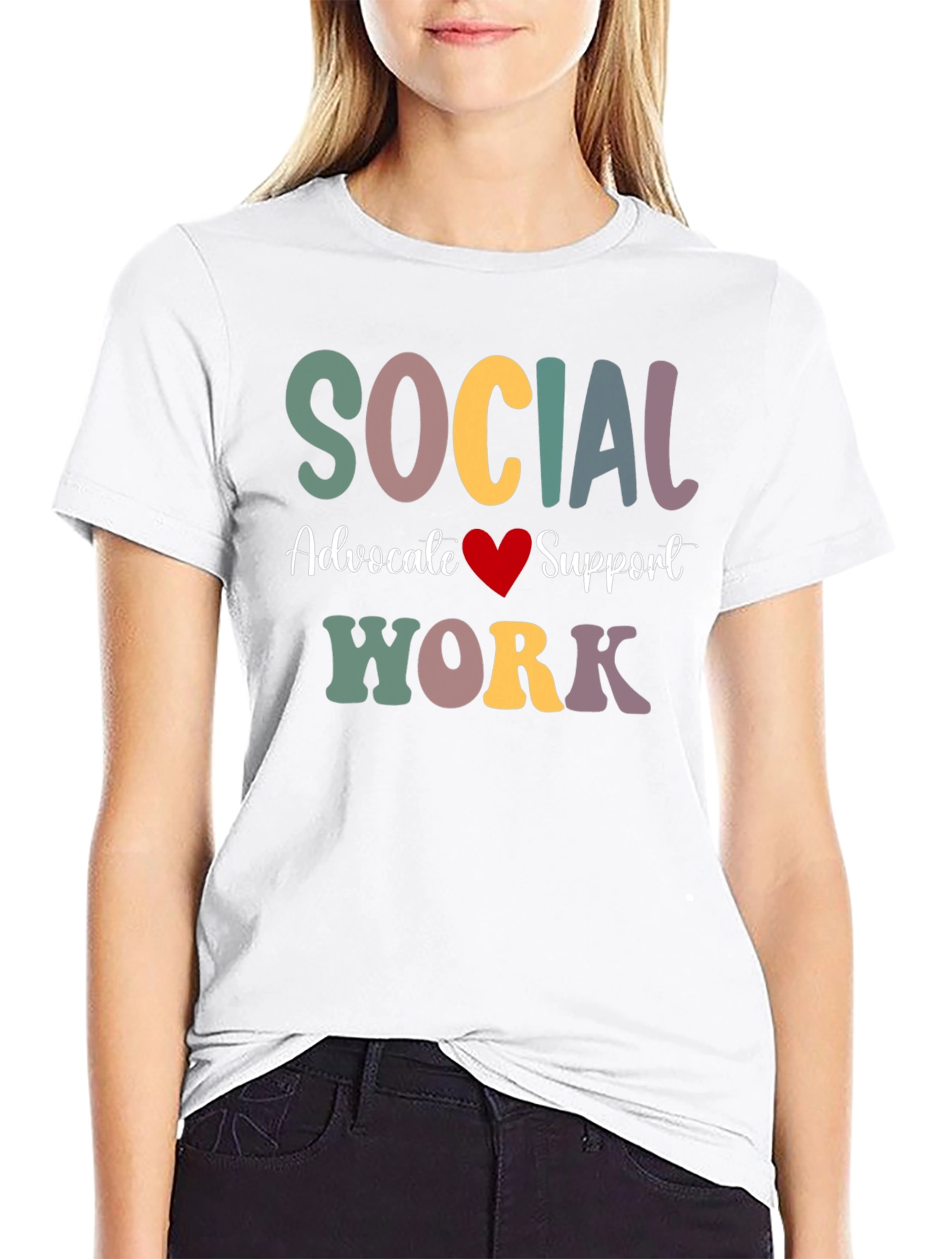 Social Work Advocate Support T-Shirt