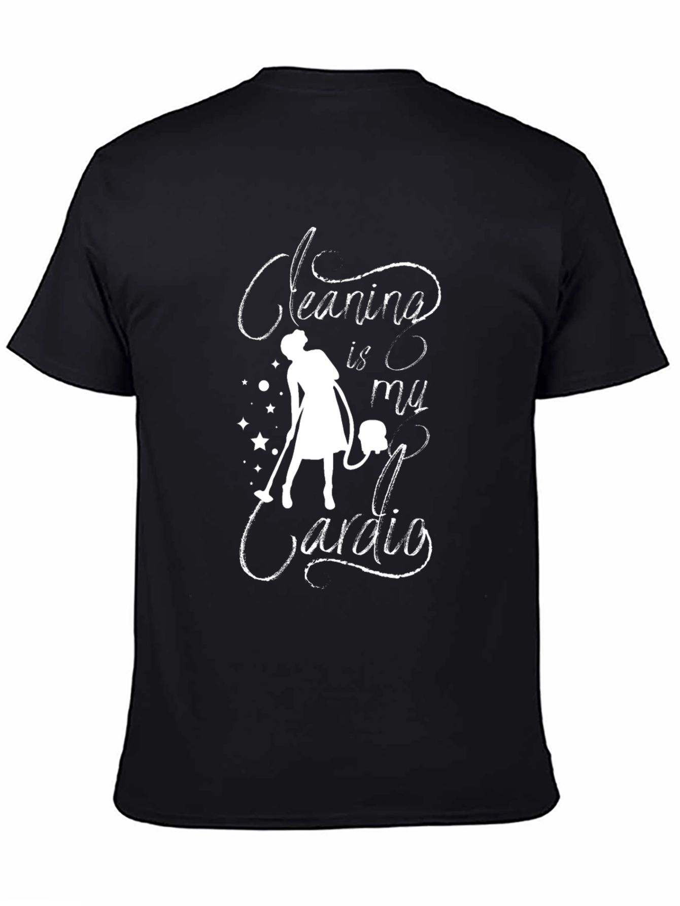 Cleaning is My Cardio Graphic Tee - Black