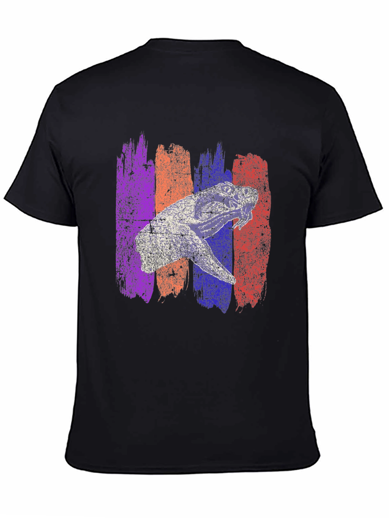 Retro Dinosaur Graphic Print Mens Black T-Shirt