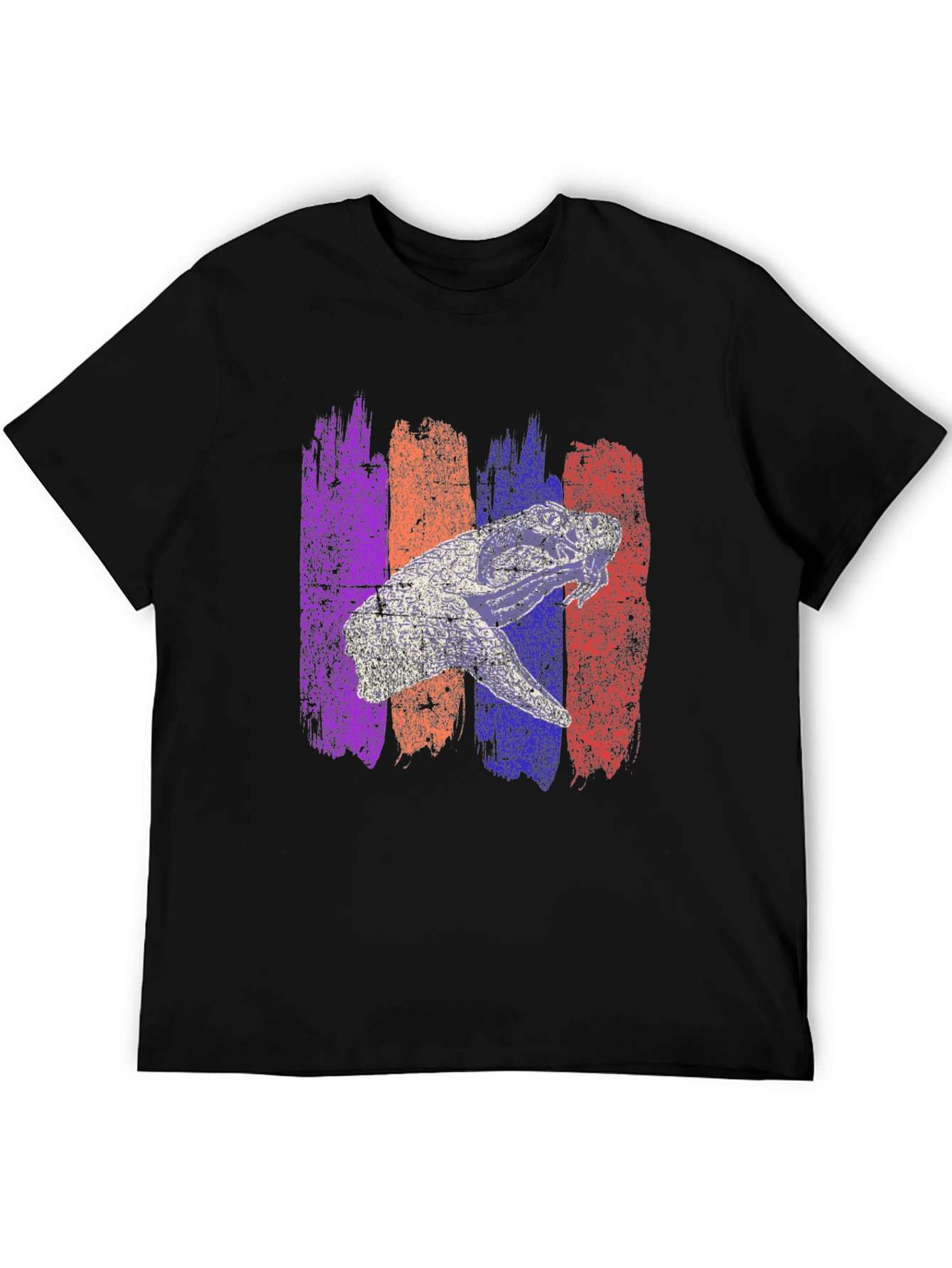 Retro Dinosaur Graphic Print Mens Black T-Shirt