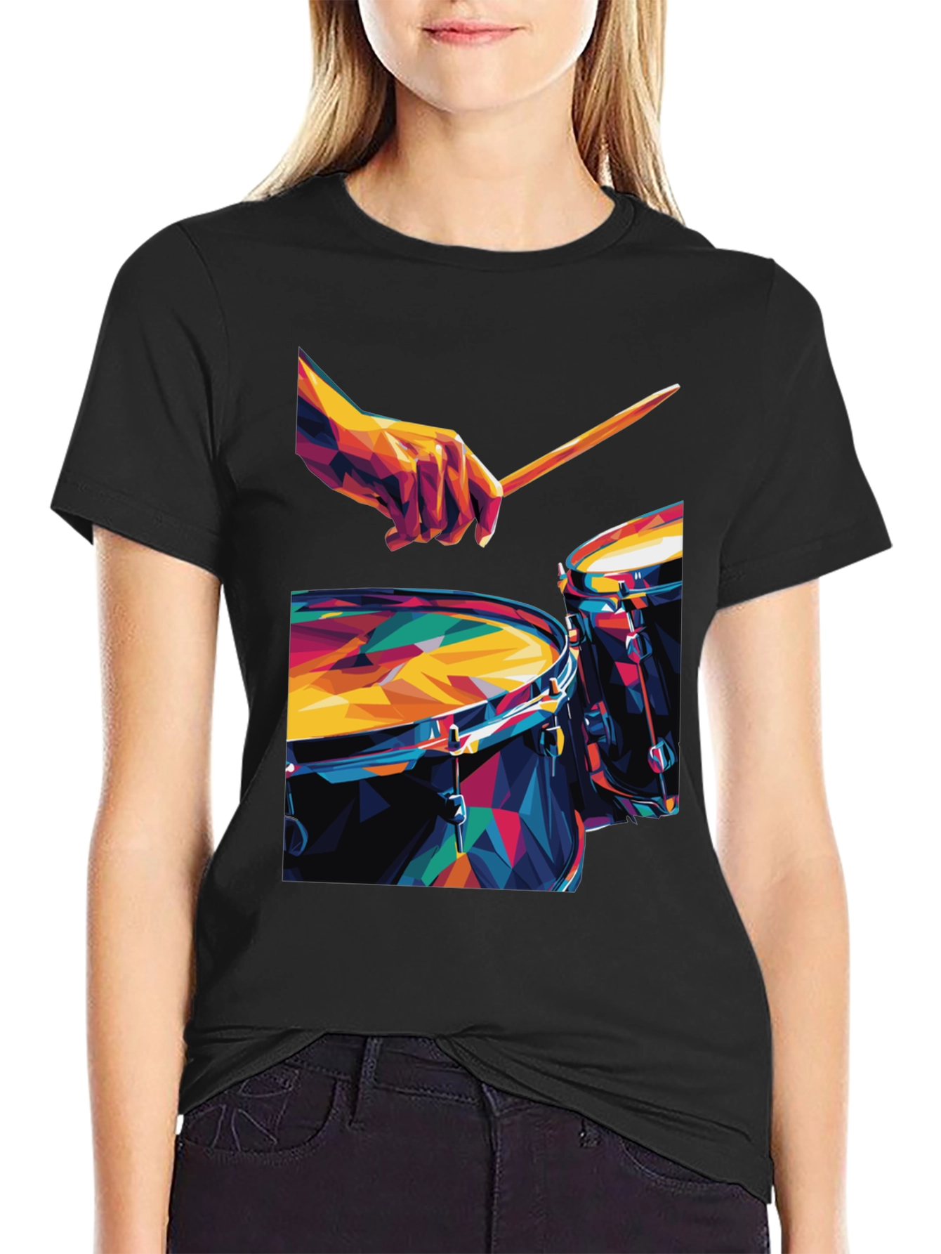 Geometric Drum Set Graphic Tee