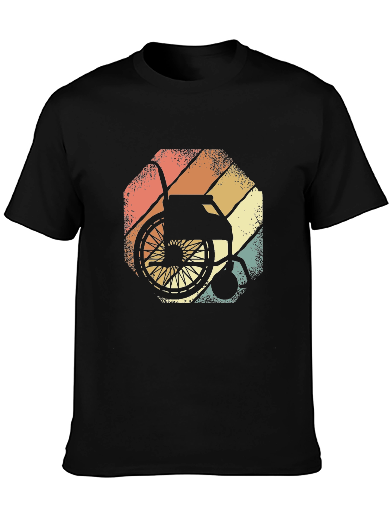 Wheelchair Sunset Graphic Tee - Black