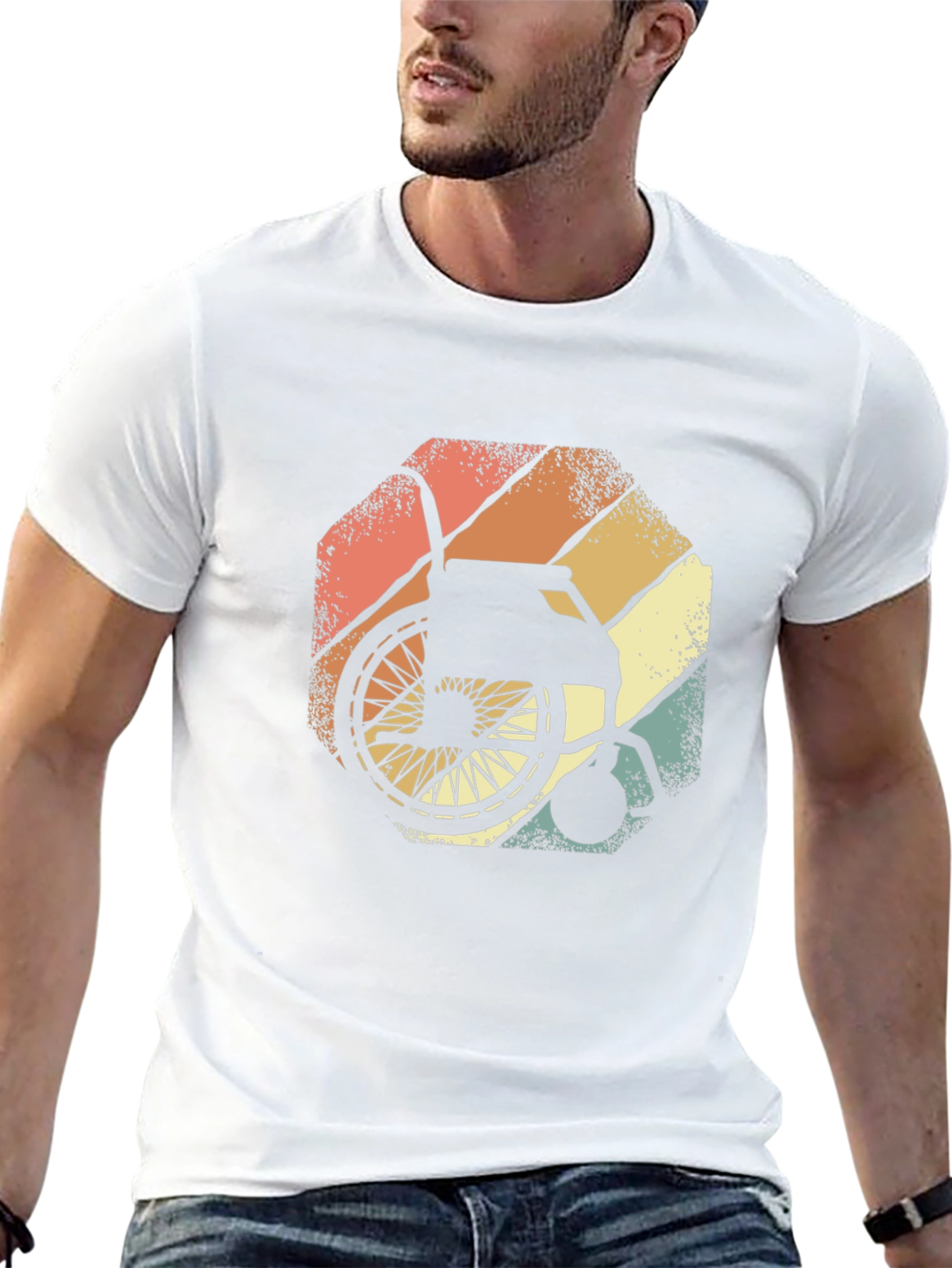Wheelchair Sunset Graphic Tee - Black