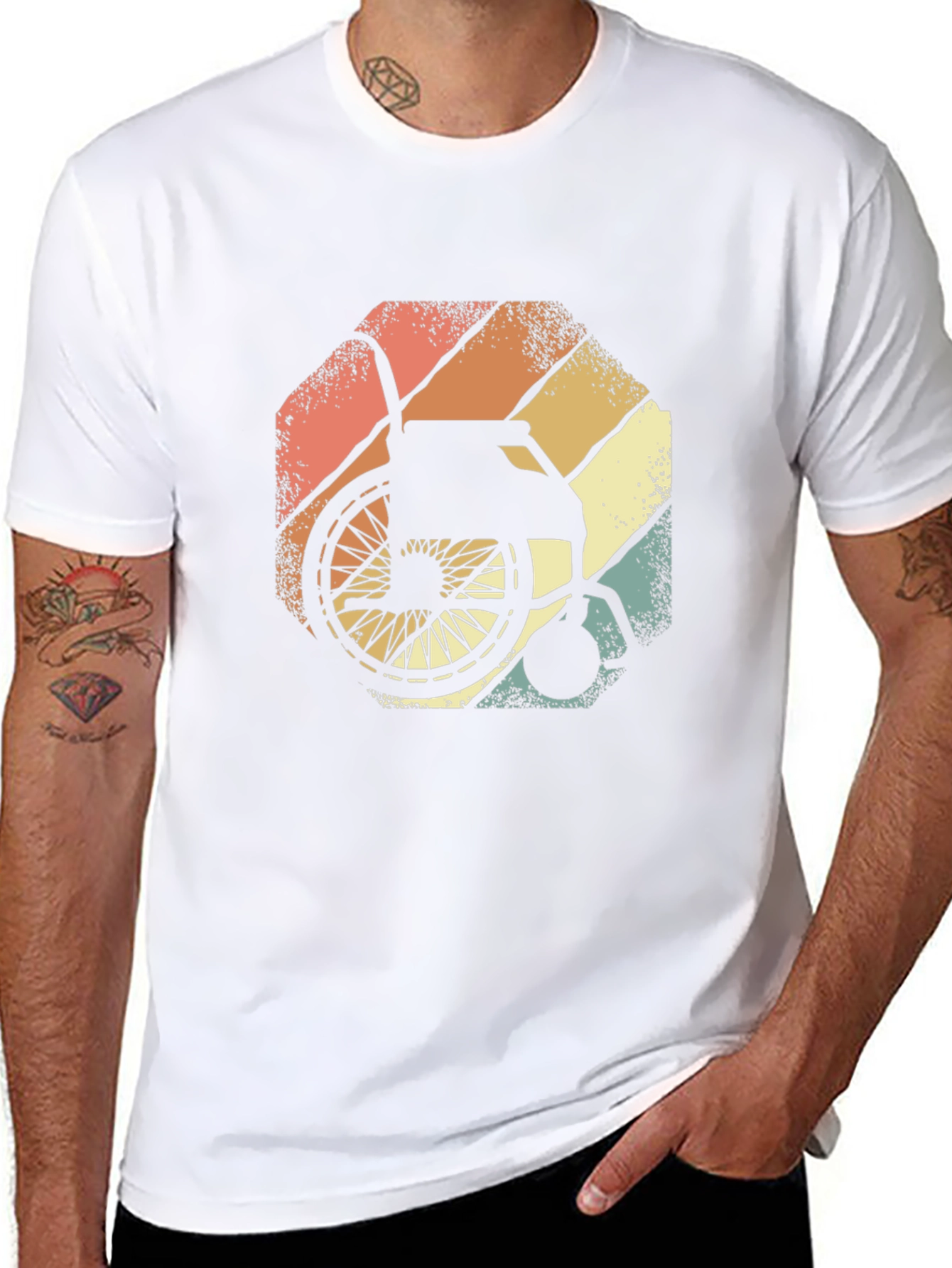 Wheelchair Sunset Graphic Tee - Black