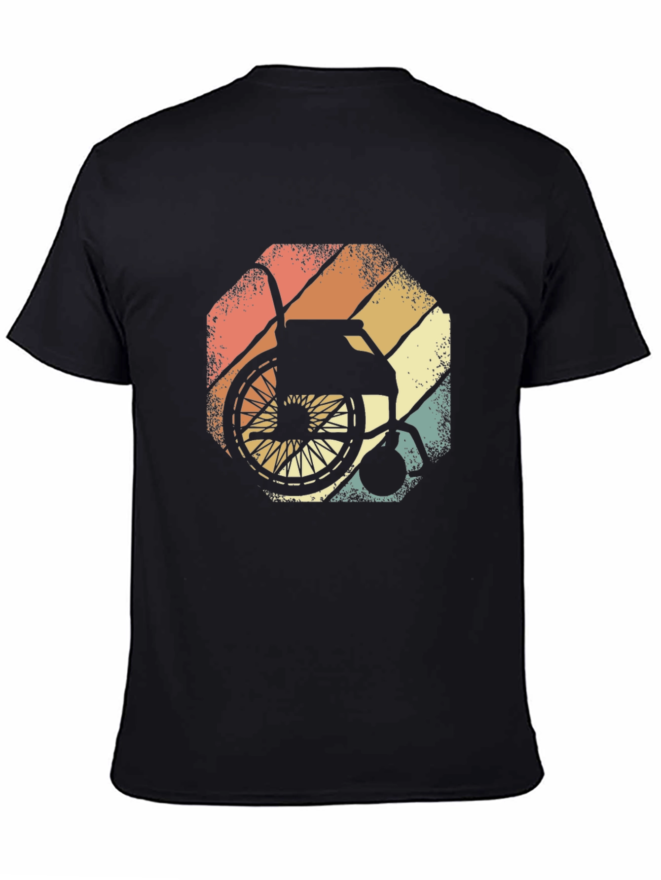 Wheelchair Sunset Graphic Tee - Black