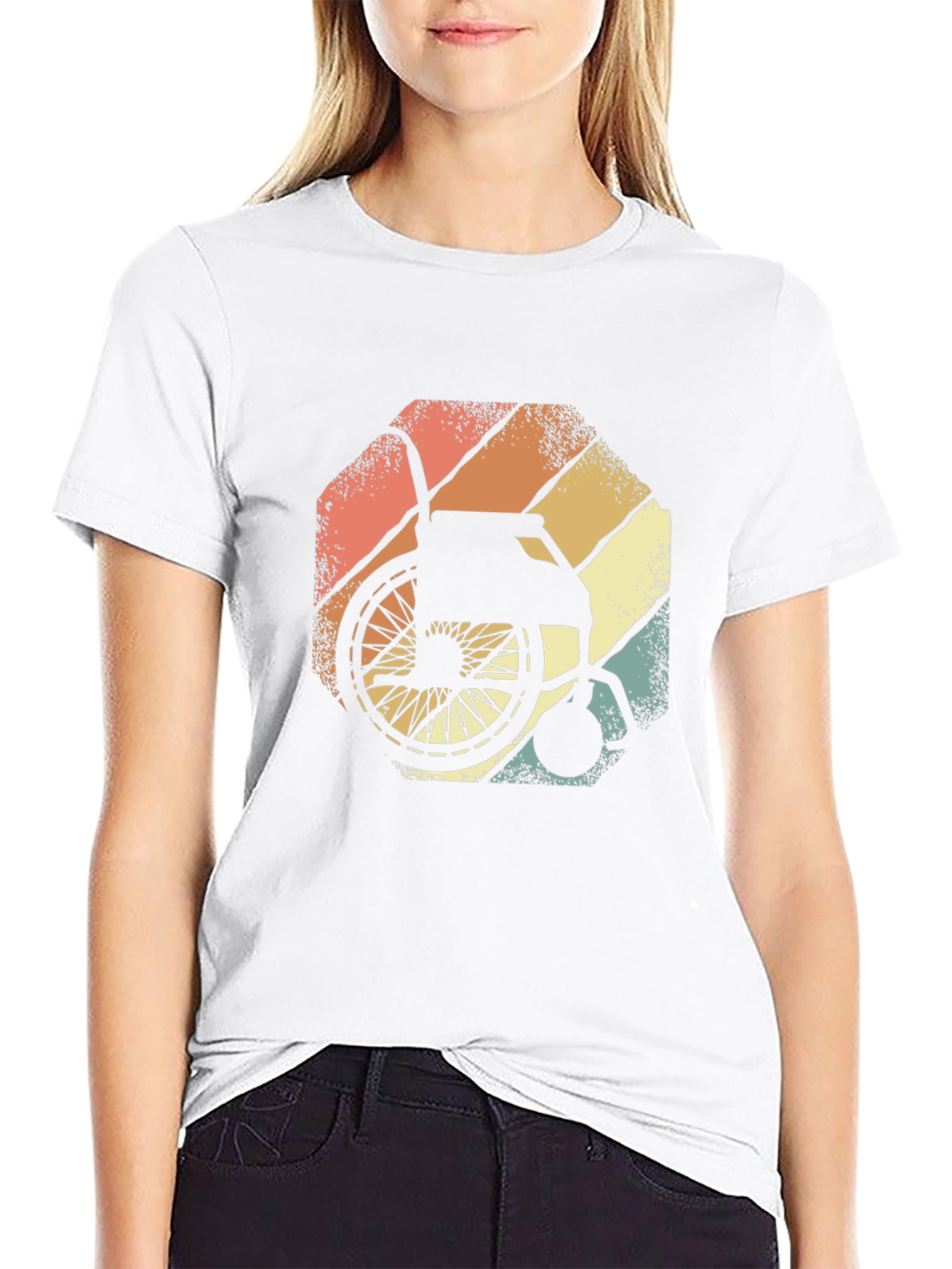 Wheelchair Sunset Graphic Tee - Black
