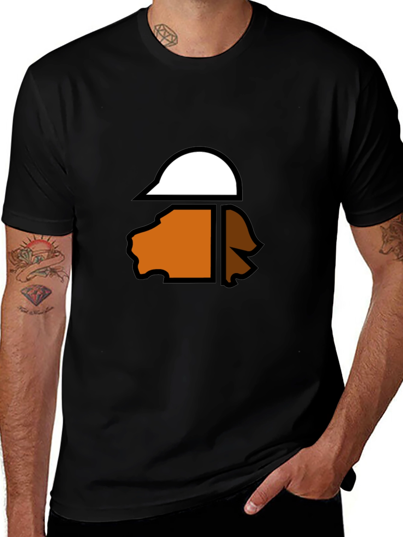 Abstract Graphic Tee - Black
