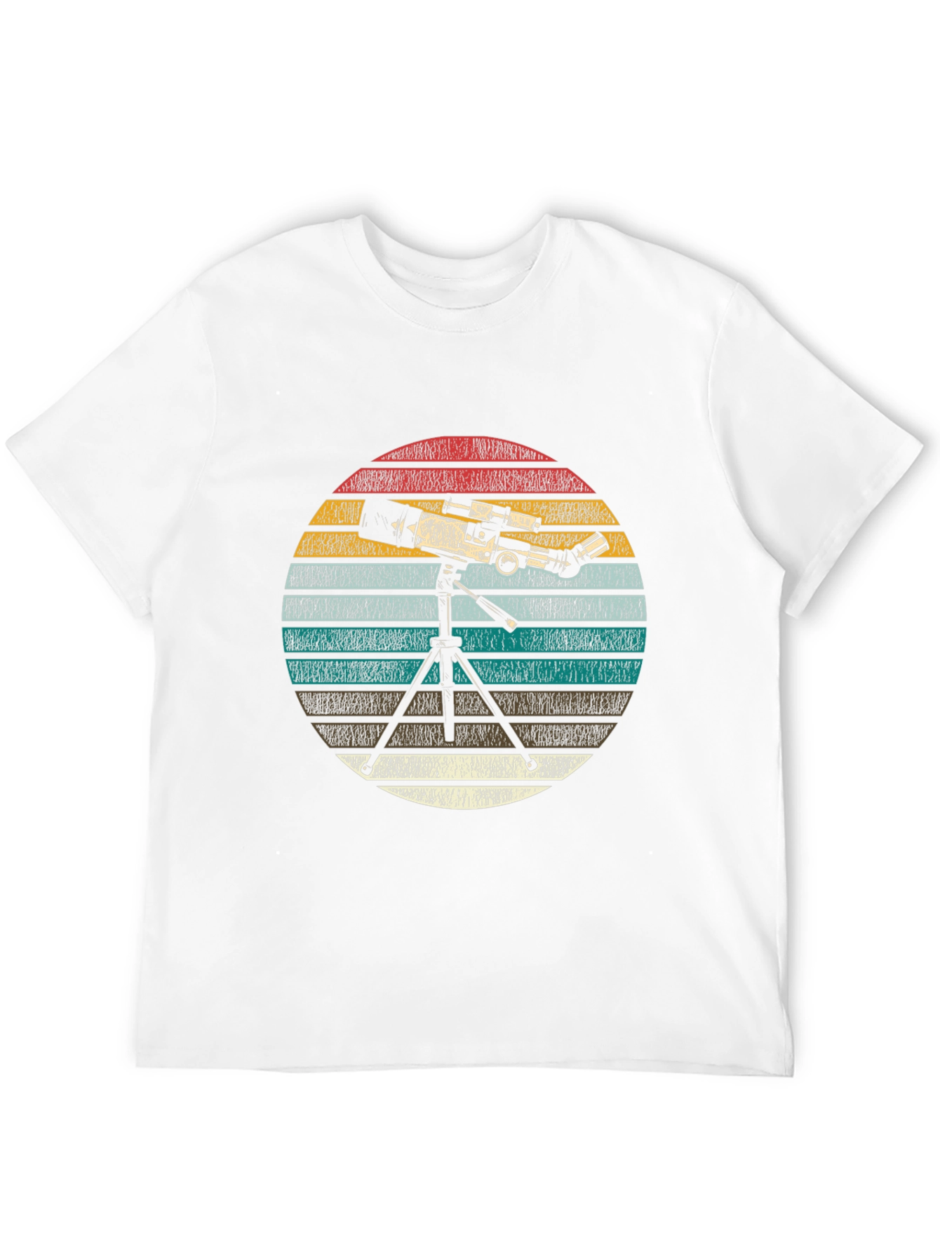 Telescope Graphic Print Tee - Astronomy Lover Gift
