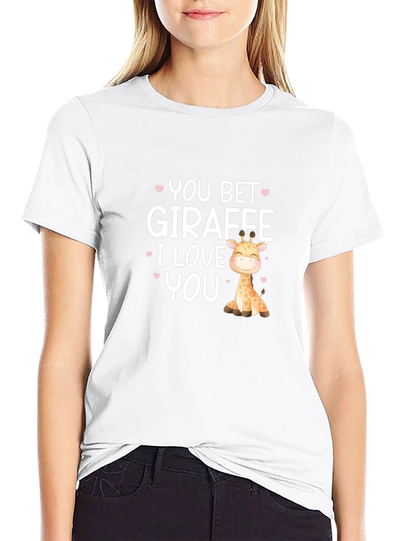 You Bet Giraffe I Love You Black T-Shirt