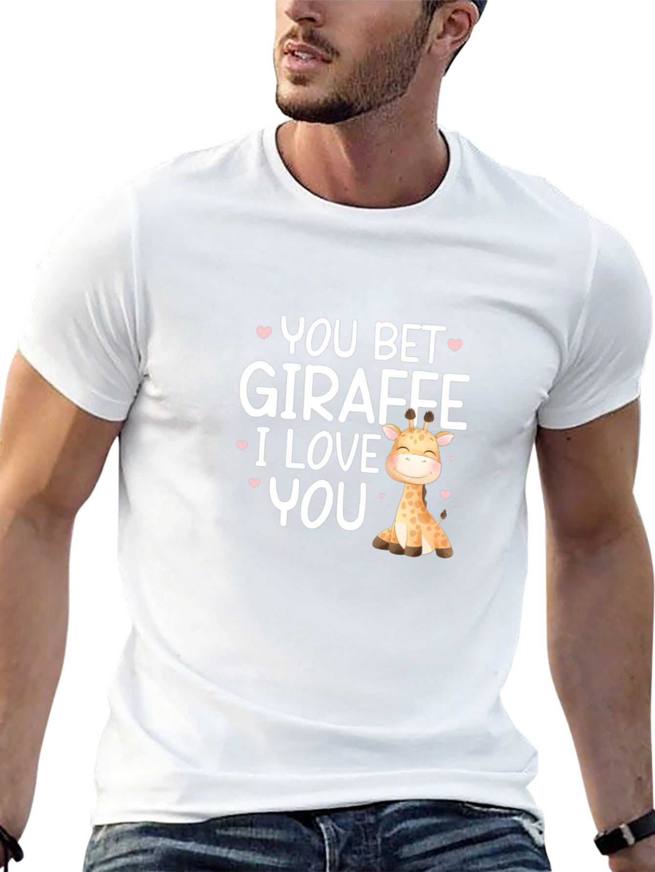 You Bet Giraffe I Love You Black T-Shirt