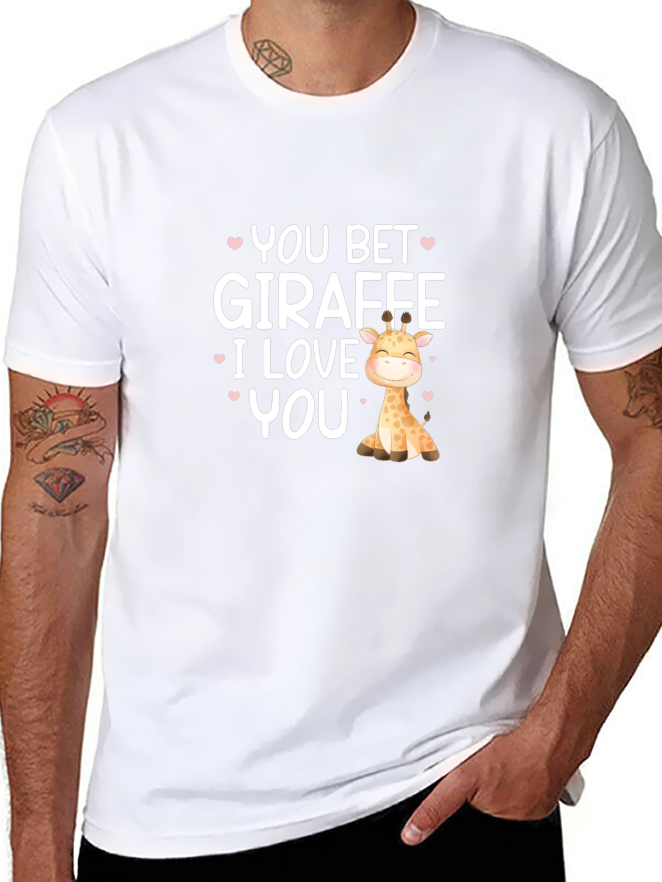 You Bet Giraffe I Love You Black T-Shirt