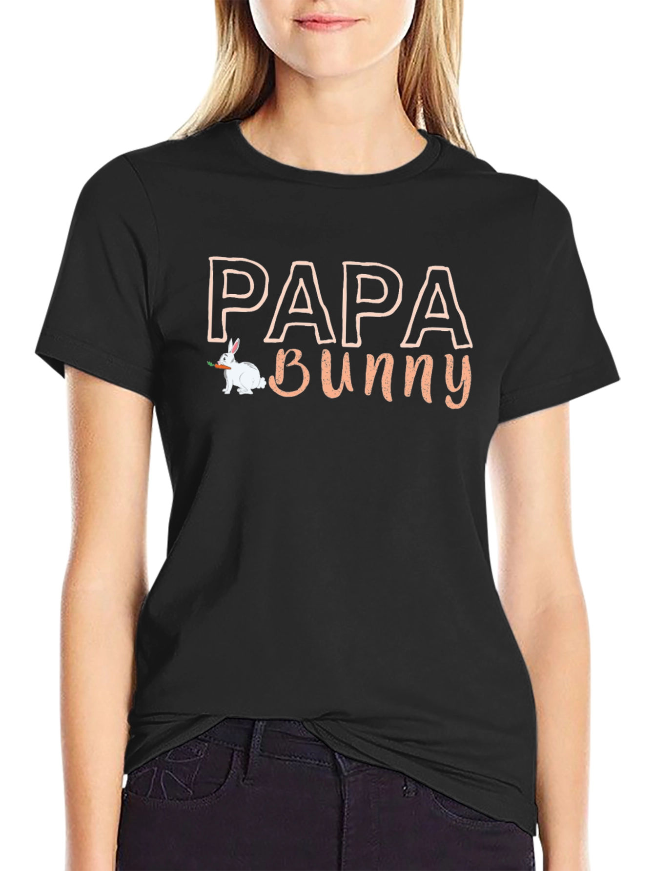 Papa Bunny Graphic T-Shirt - Easter Dad Tee