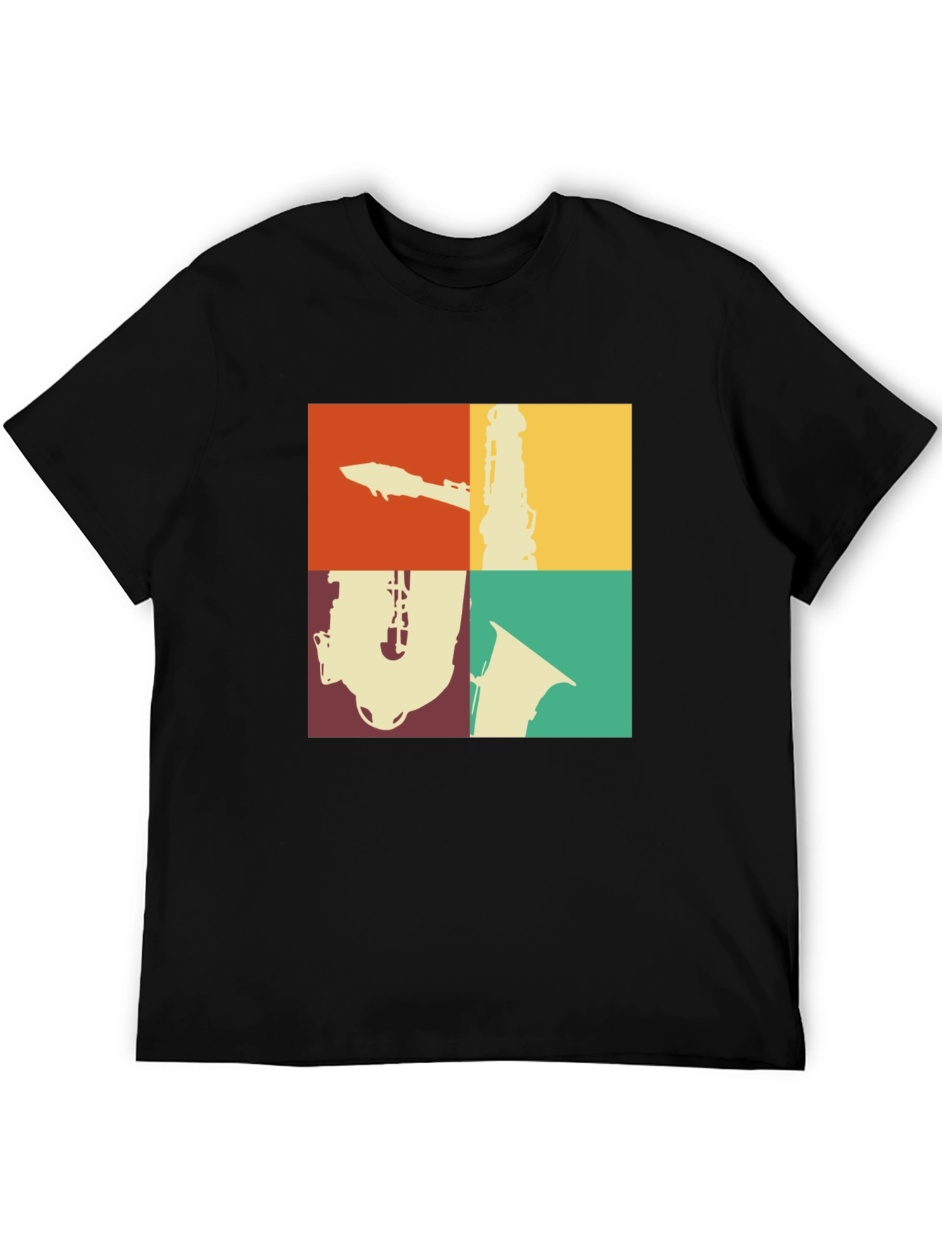 Retro Music T-Shirt: Saxophone Clarinet Design