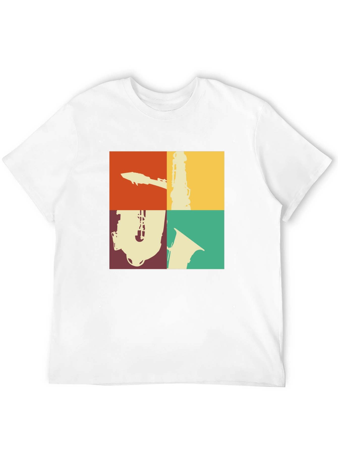 Retro Music T-Shirt: Saxophone Clarinet Design