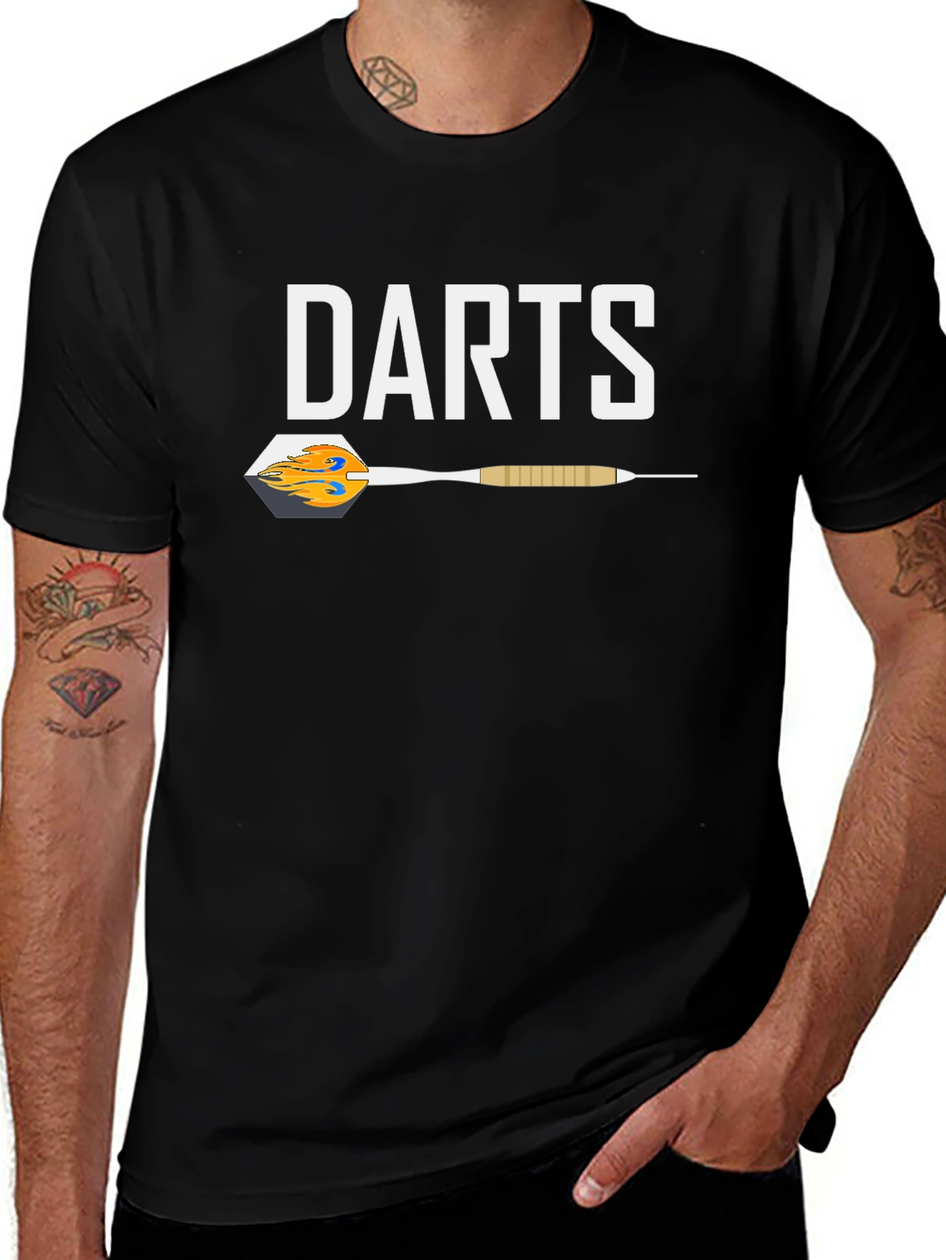 Darts Graphic T-Shirt - Black