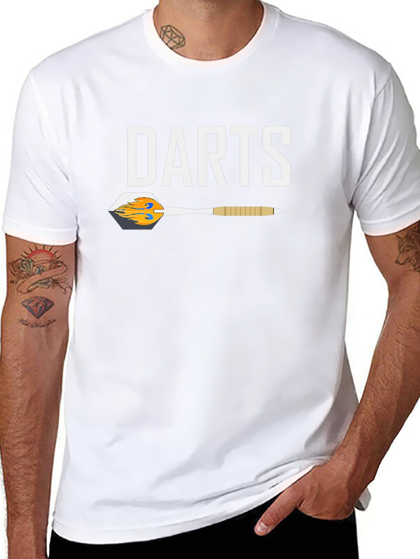 Darts Graphic T-Shirt - Black