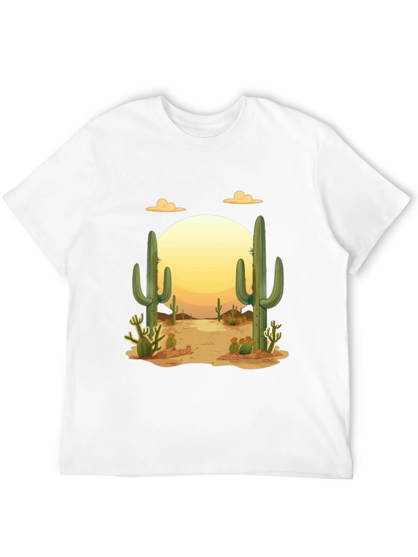 Desert Cactus Graphic Tee - Mens Black T-Shirt