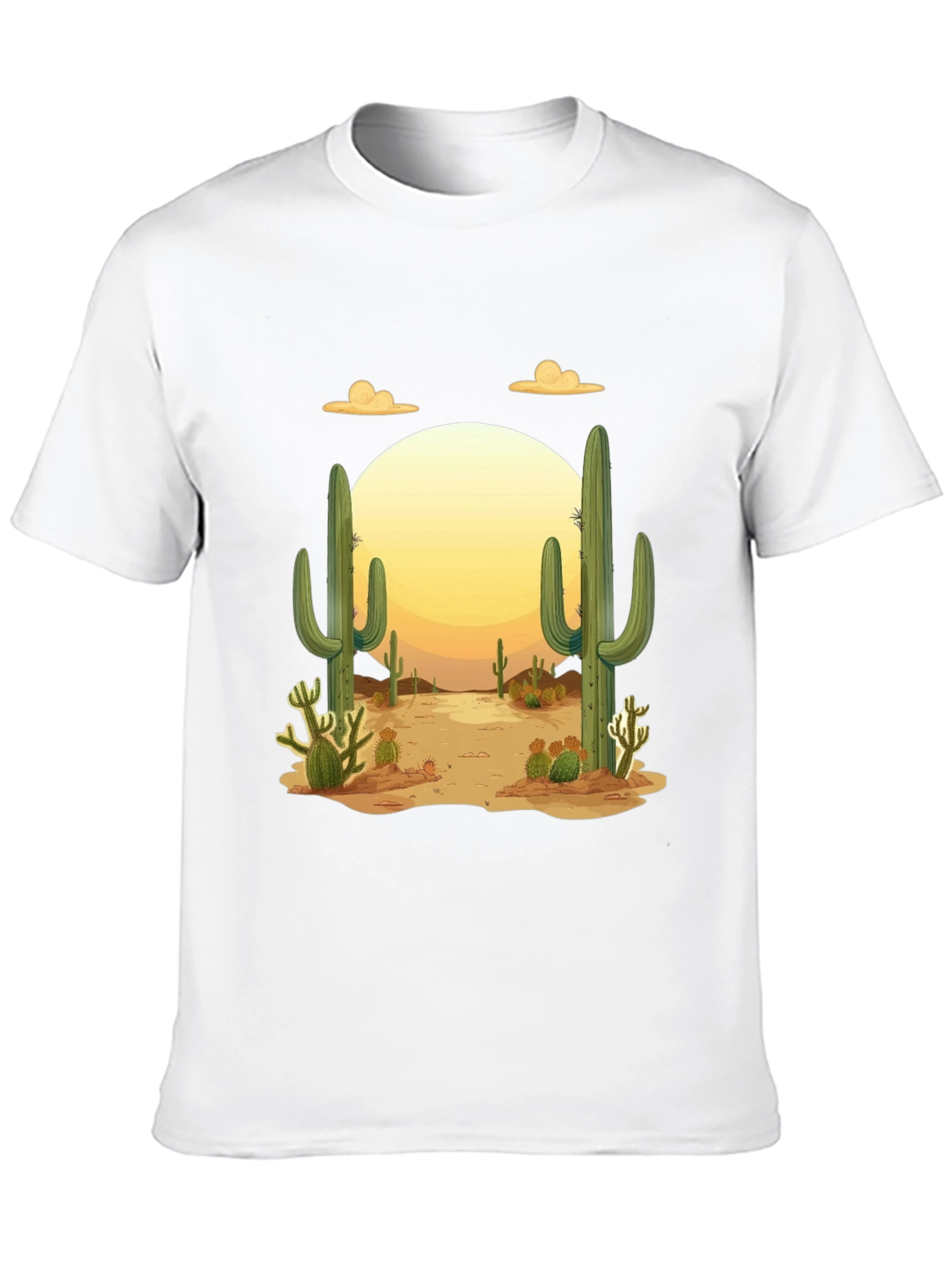Desert Cactus Graphic Tee - Mens Black T-Shirt