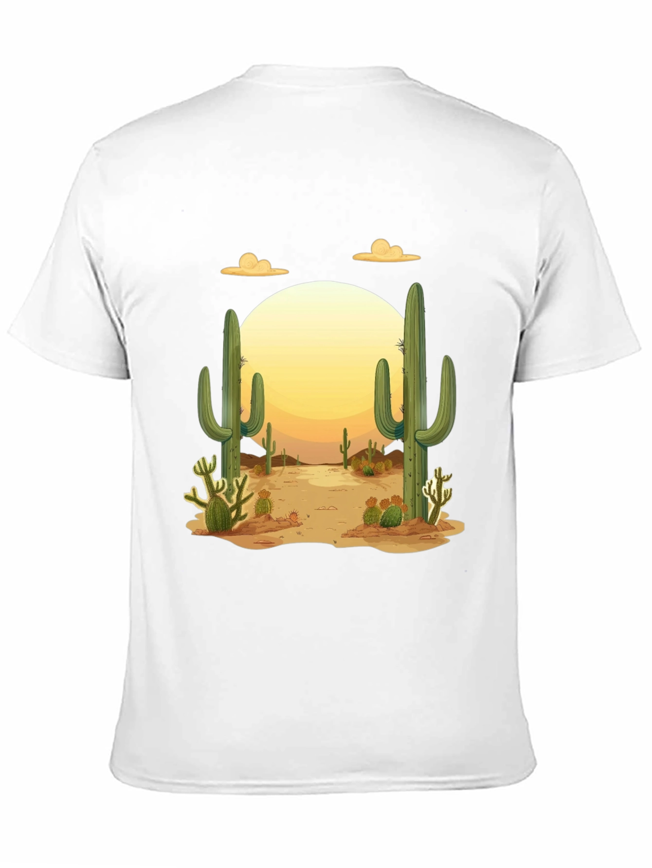 Desert Cactus Graphic Tee - Mens Black T-Shirt