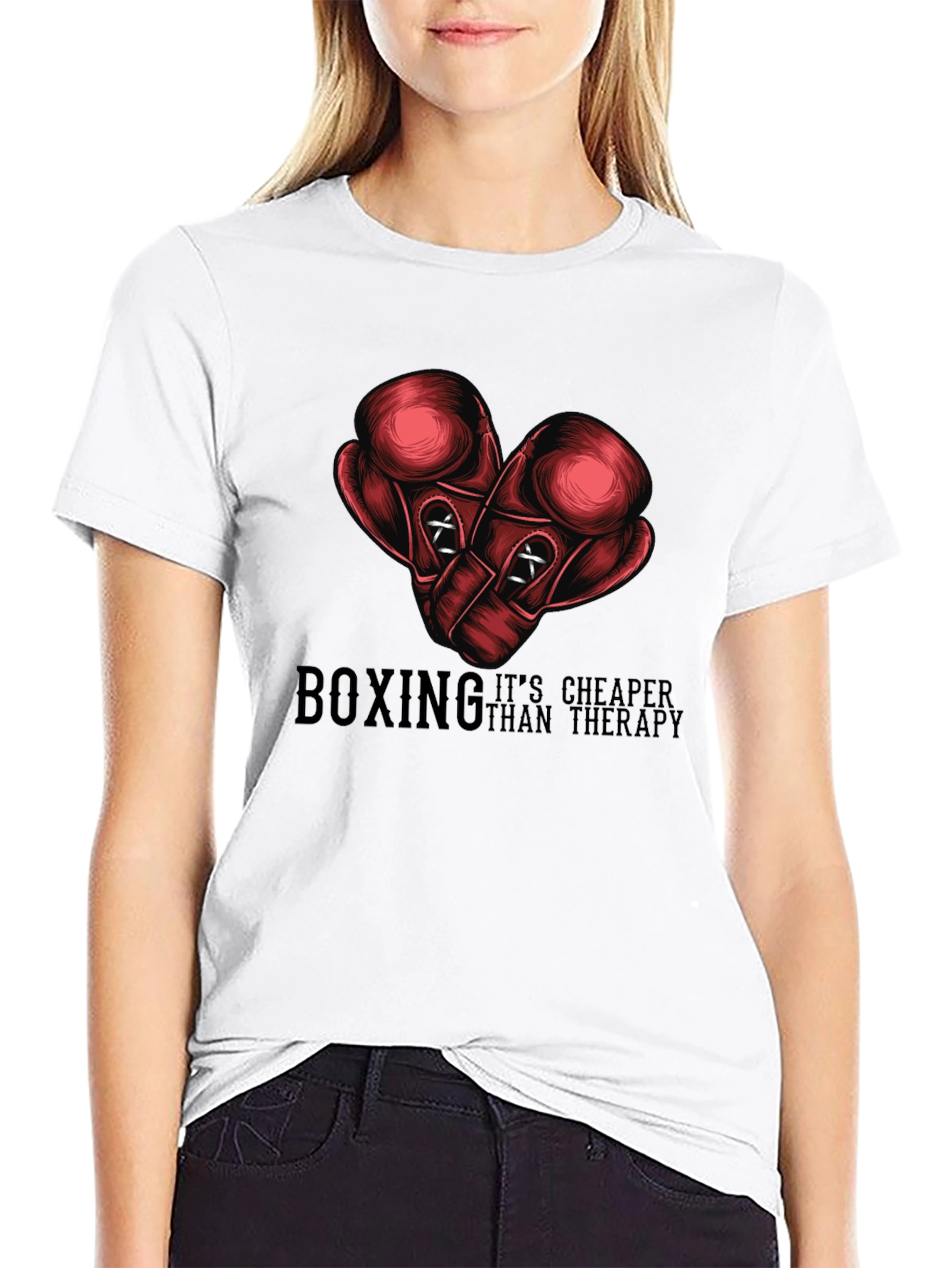 Boxing Cheaper Than Therapy Graphic Tee