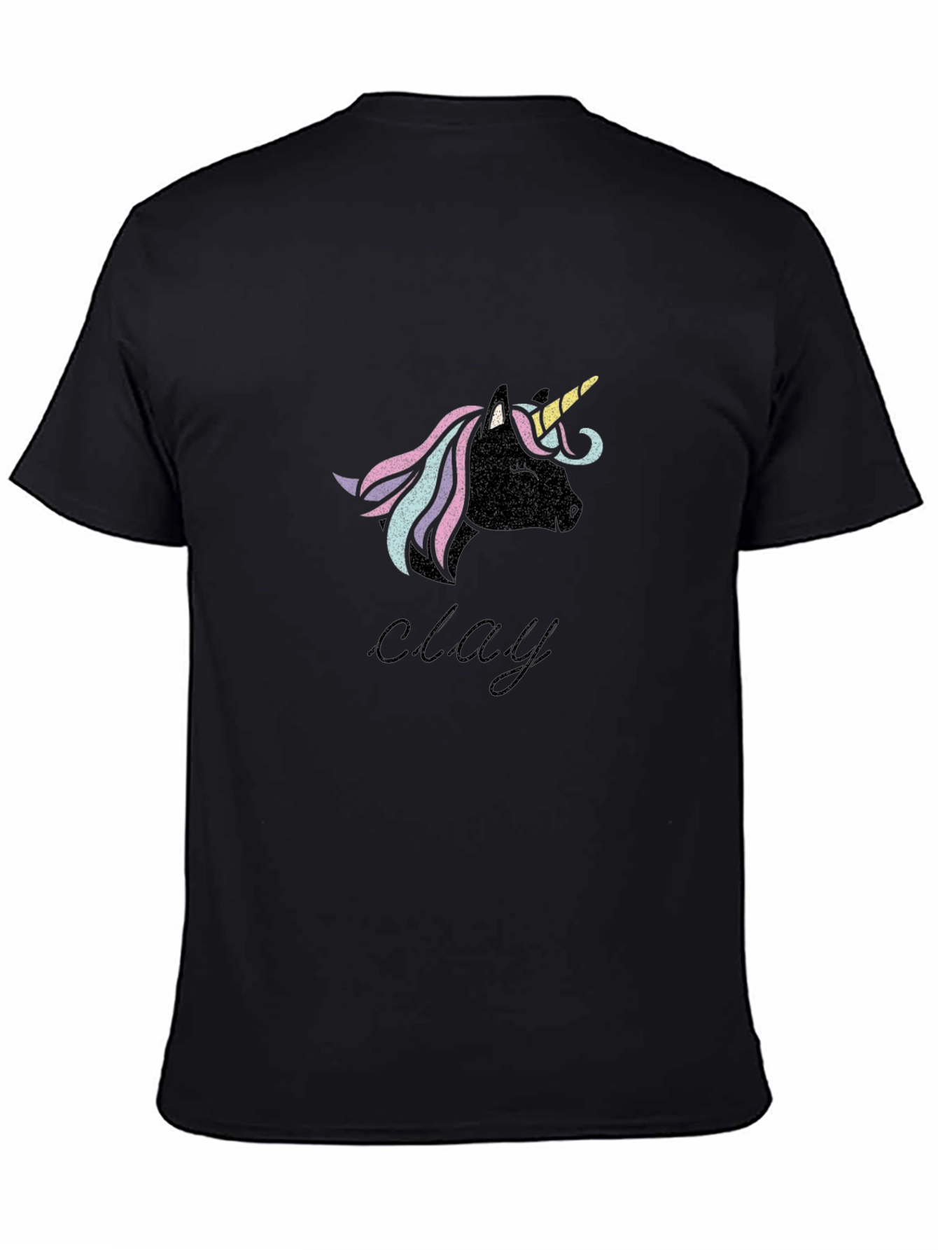 Unicorn Clay T-Shirt - Black