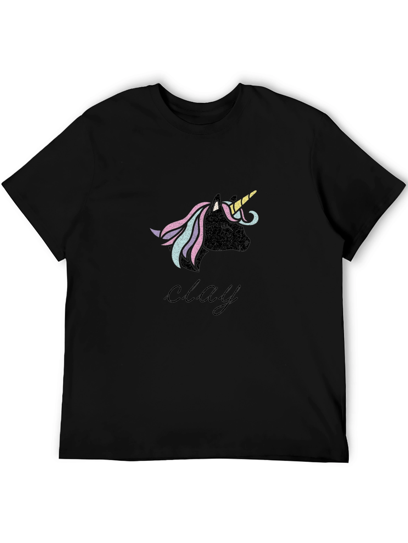 Unicorn Clay T-Shirt - Black