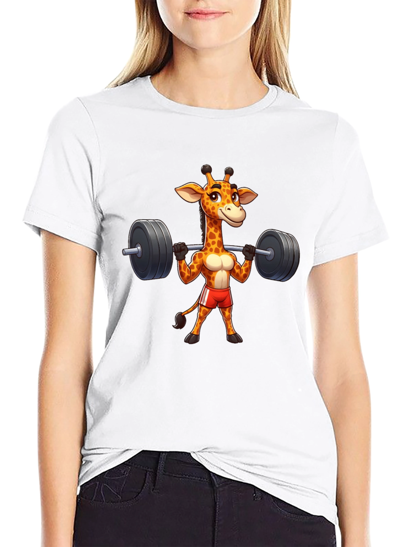 Giraffe Gym T-Shirt - Funny Workout Tee