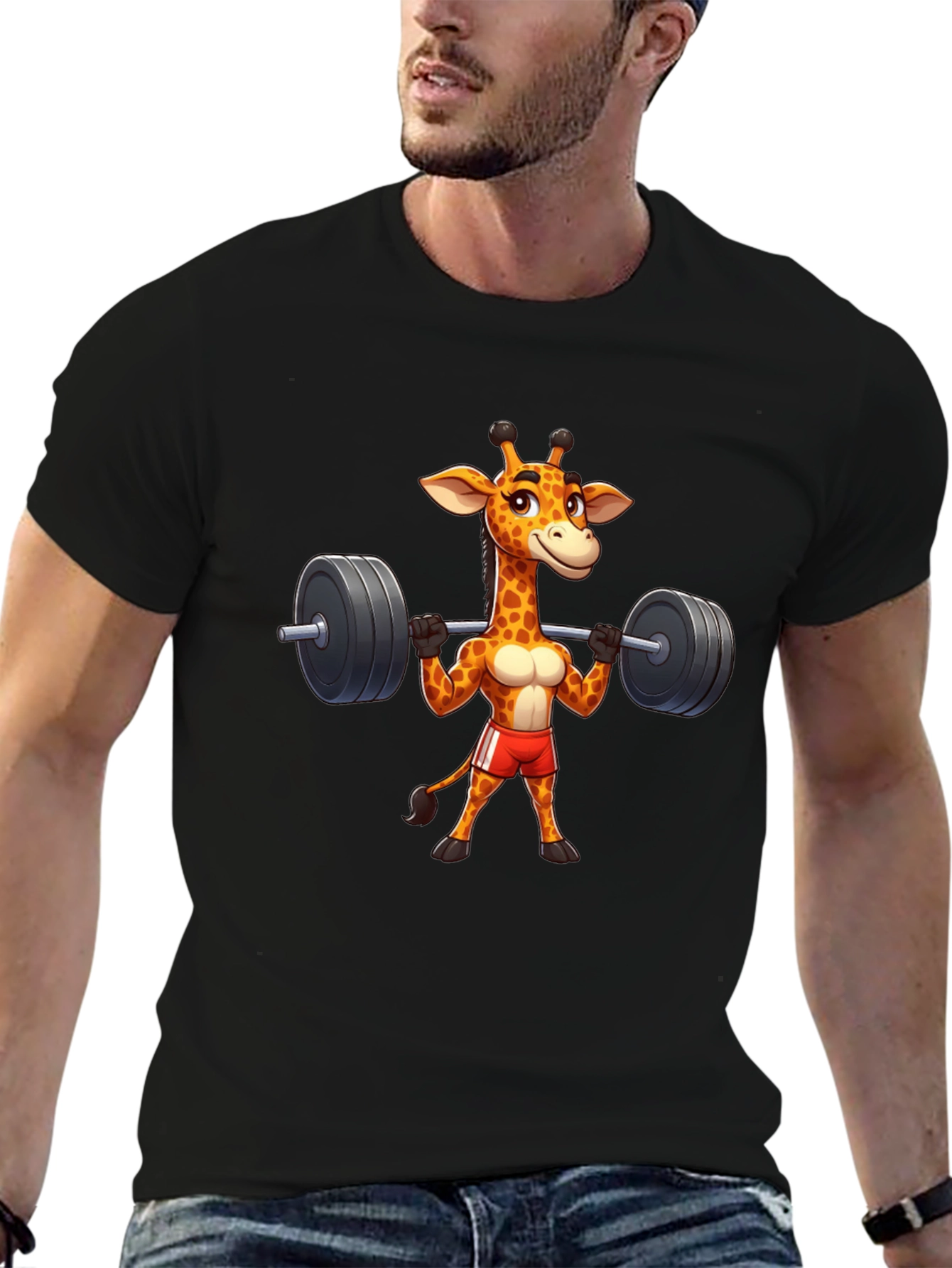 Giraffe Gym T-Shirt - Funny Workout Tee