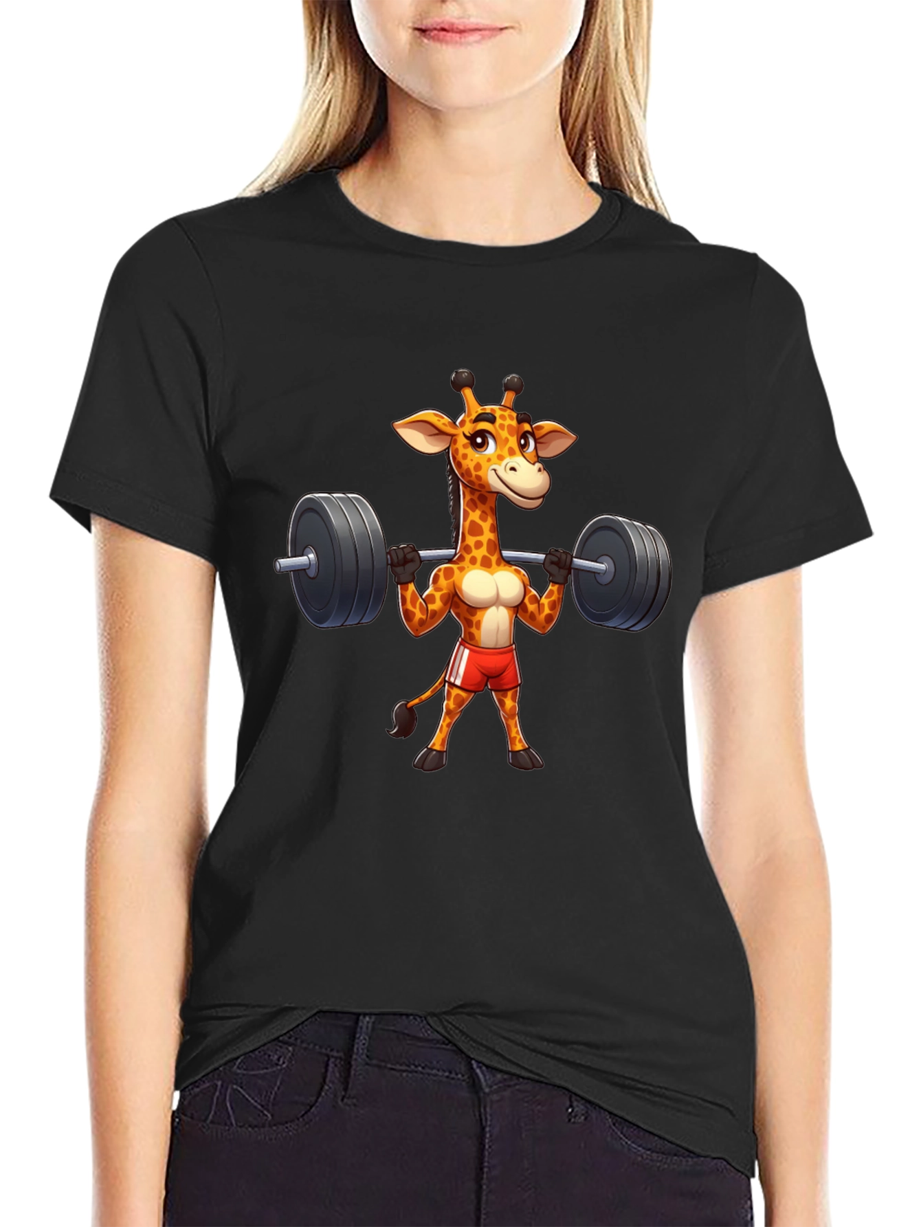 Giraffe Gym T-Shirt - Funny Workout Tee