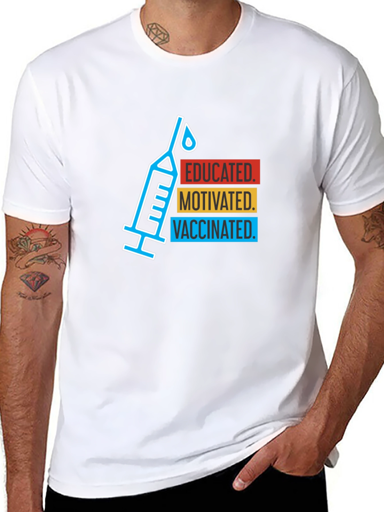 Educated Motivated Vaccinated T-Shirt