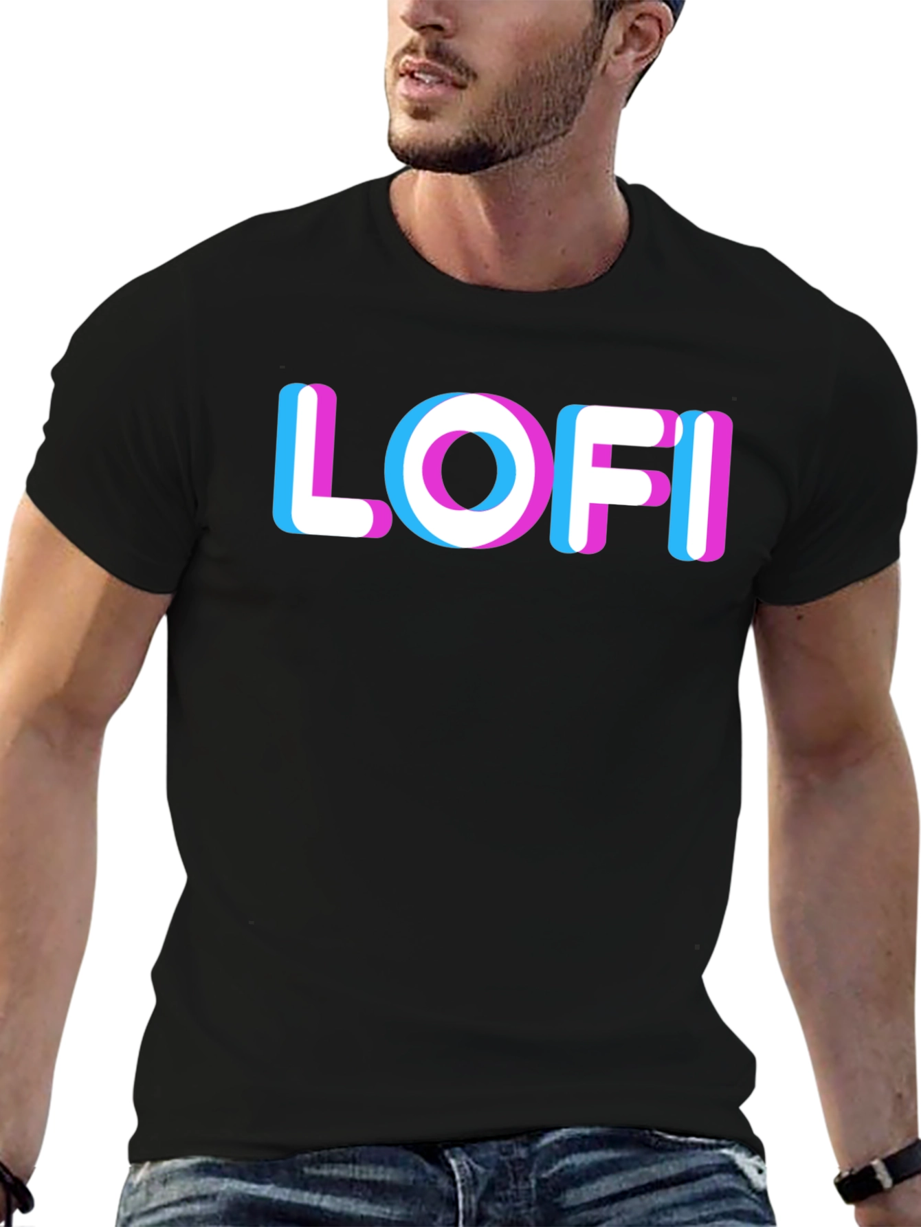 LOFI Graphic Tee - Black Trendy Shirt