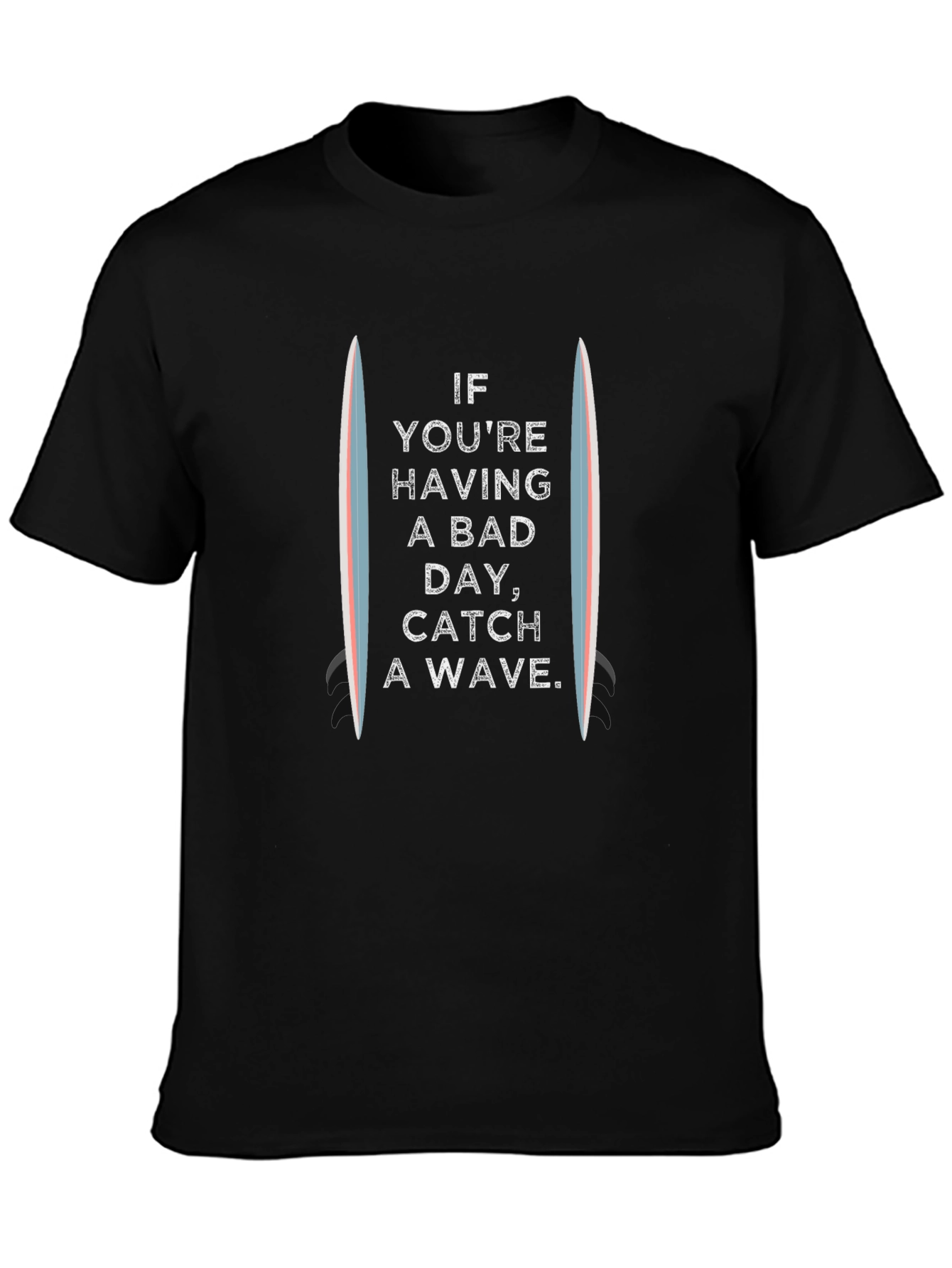 Catch a Wave Graphic Tee - Surfboard Design
