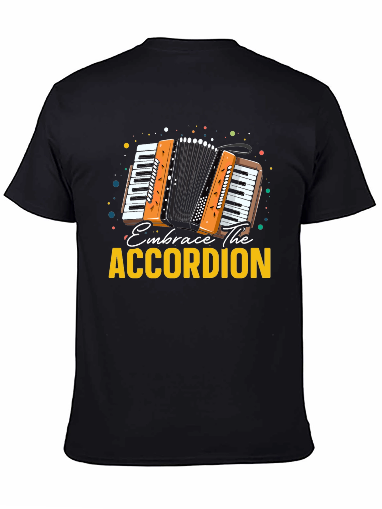 Embrace The Accordion Black Graphic Tee