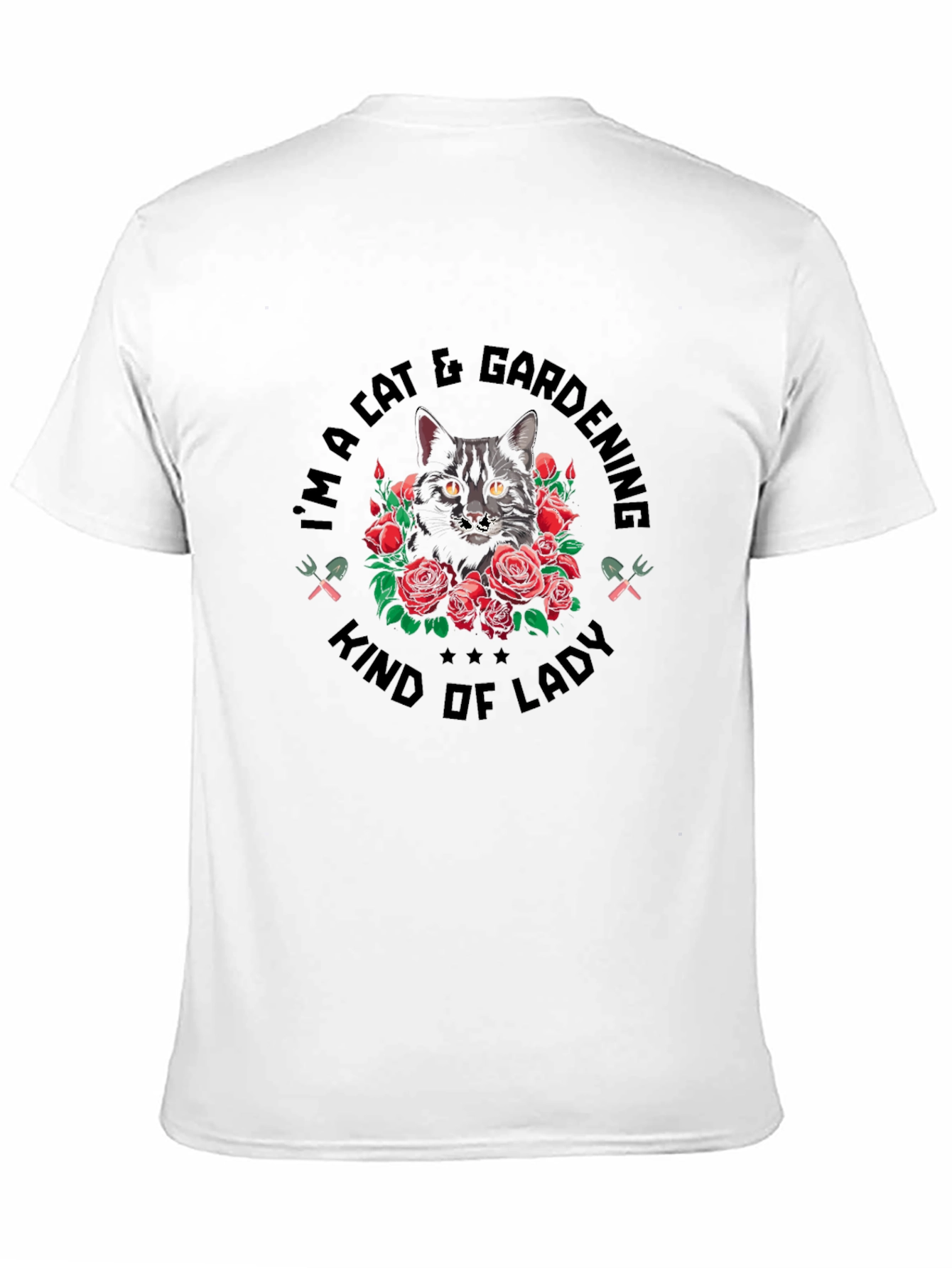 Cat & Gardening Lady T-Shirt